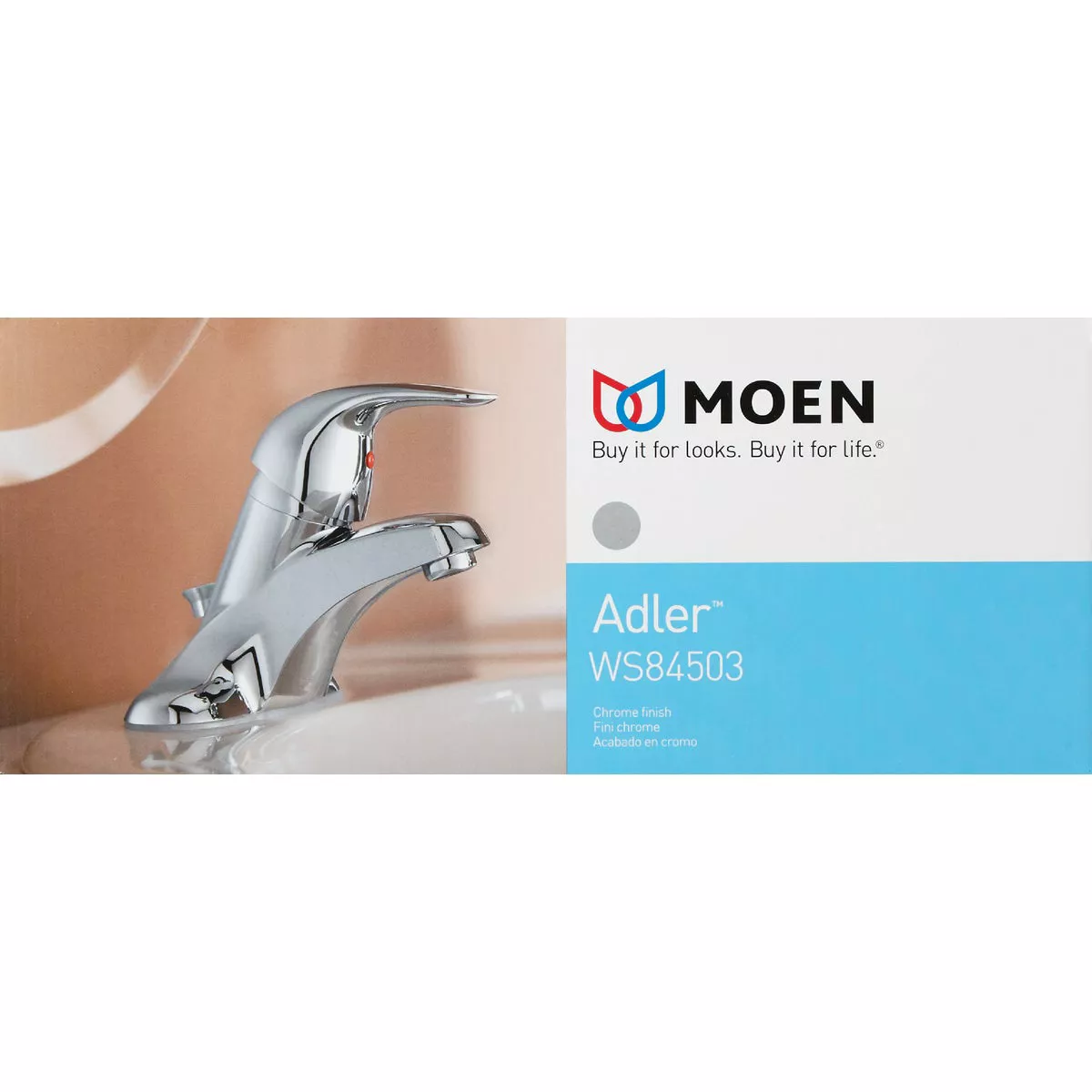 Moen Adler 1-Handle Lever Centerset Bathroom Faucet with Pop-Up, Chrome