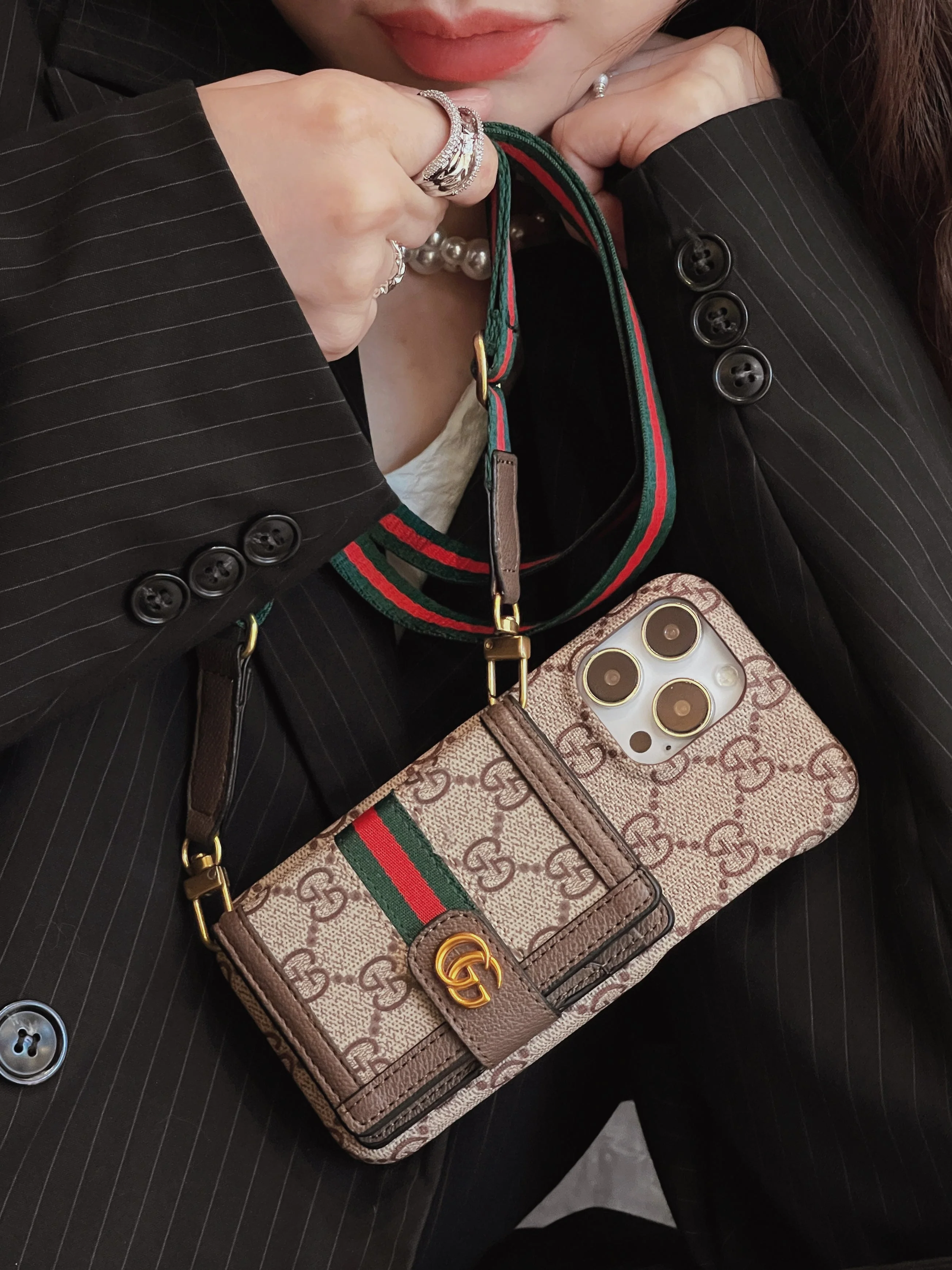 GG Card Bag Crossbody iPhone Case - Wholesale & Influencer