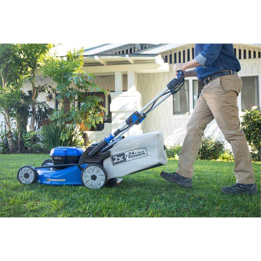 Kobalt Cordless Self-Propelled Lawn Mower, 2x24-Volt 20-in 5 Ah - KLMS 2524A-03 - Image 2 Kobalt Cordless Self-Propelled Lawn Mower, 2x24-Volt 20-in 5 Ah - KLMS 2524A-03 - Image 2