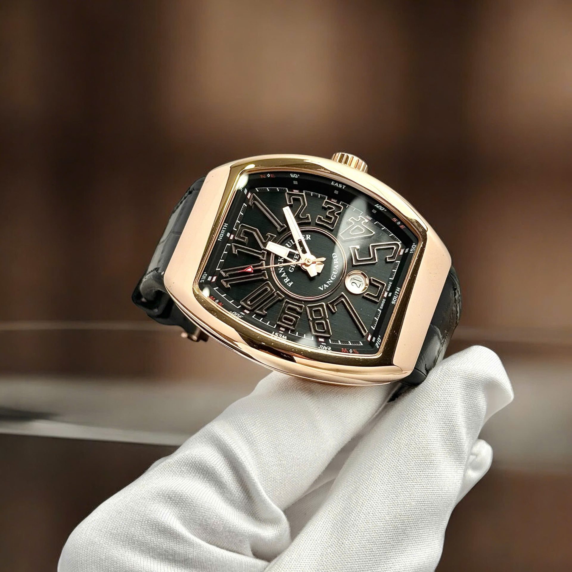 Franck Muller Luxury Replica Watches Vanguard V45 Rose Gold Men s ABF Factory 45mm - Top club