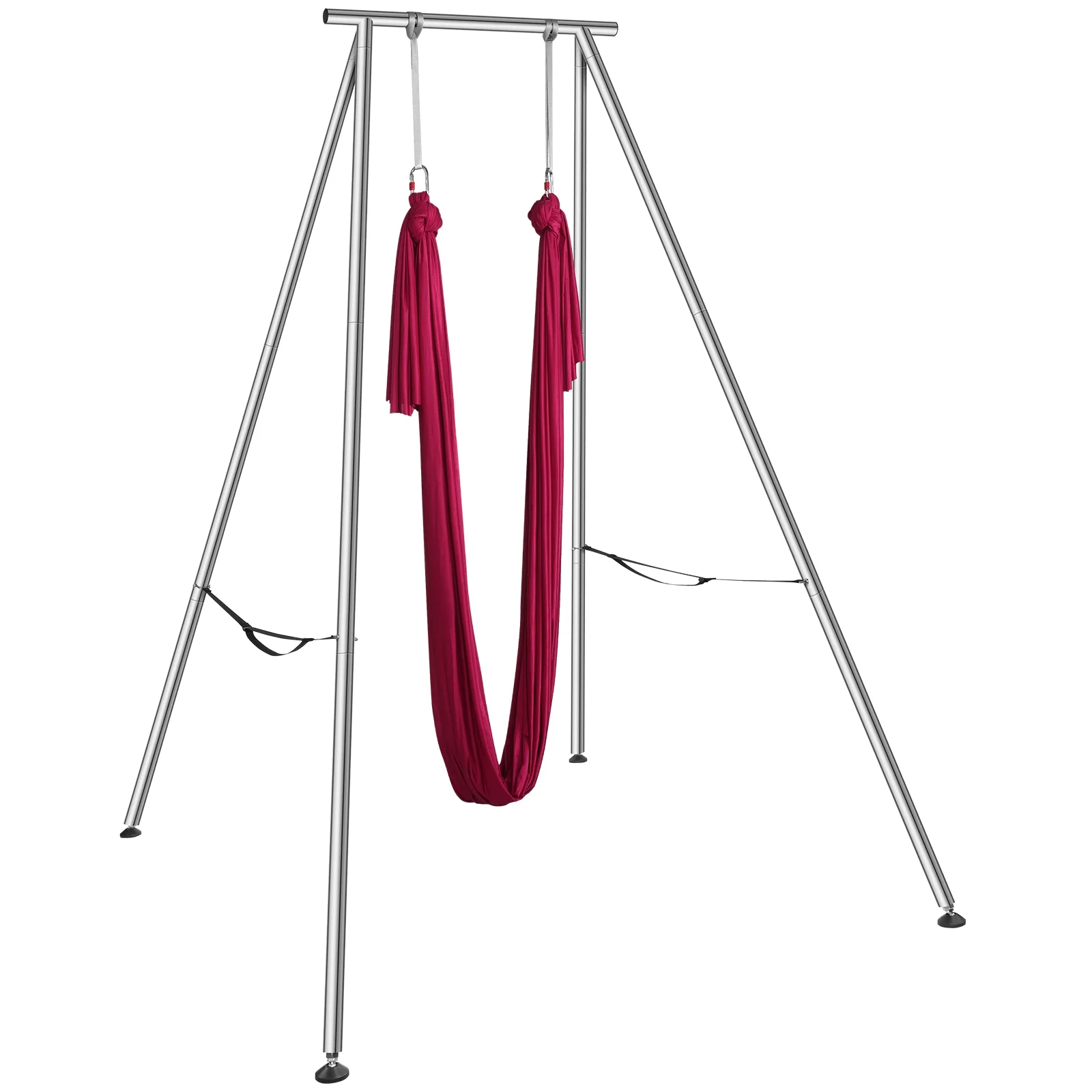 KFFKFF 551.15 lbs Yoga Swing Stand Hammock Aerial Silk Kit Load Yoga Frame Red - Image 5