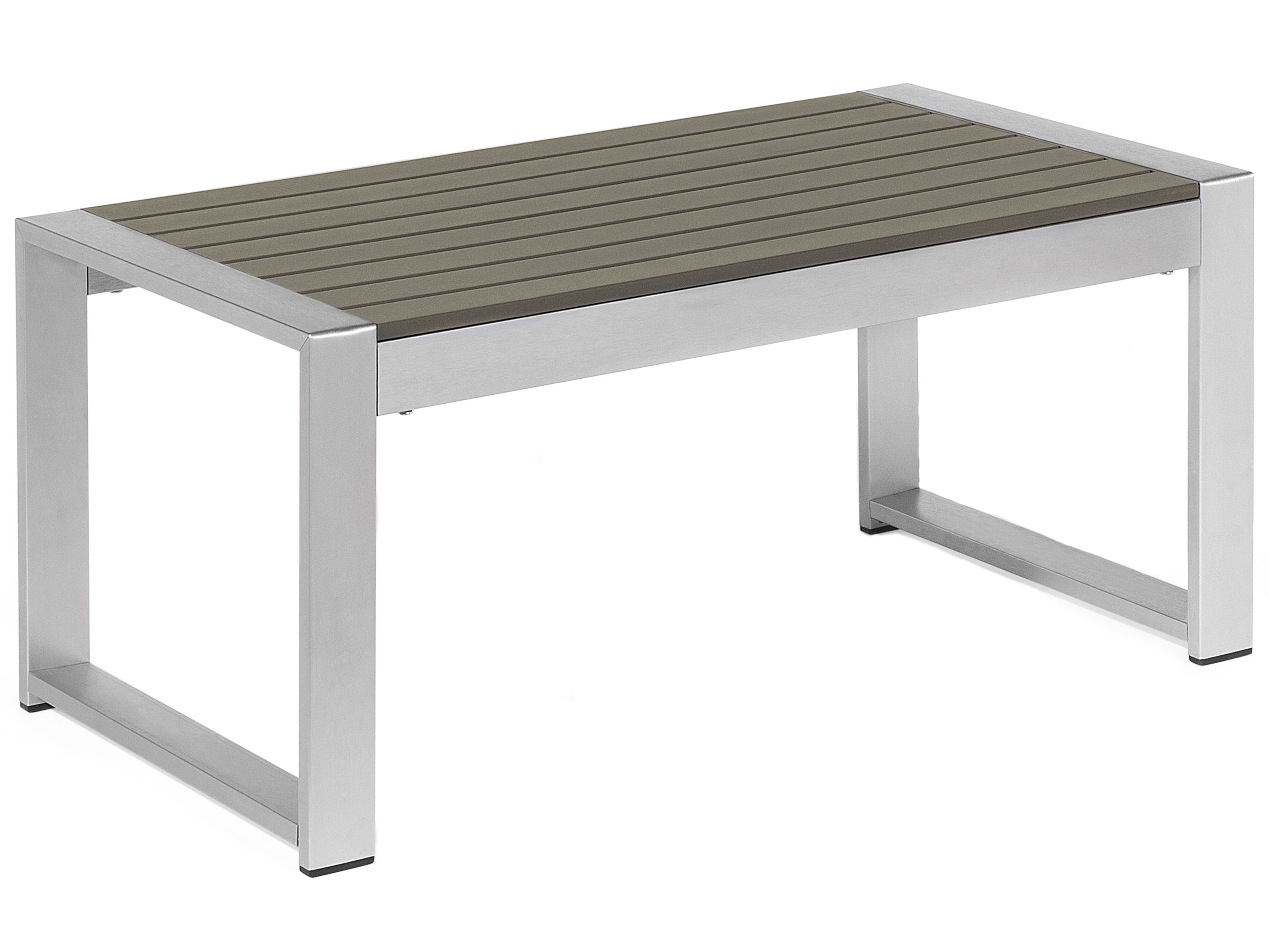 Garden Coffee Table SALERNO 90 cm 50 cm Metal Dark Grey