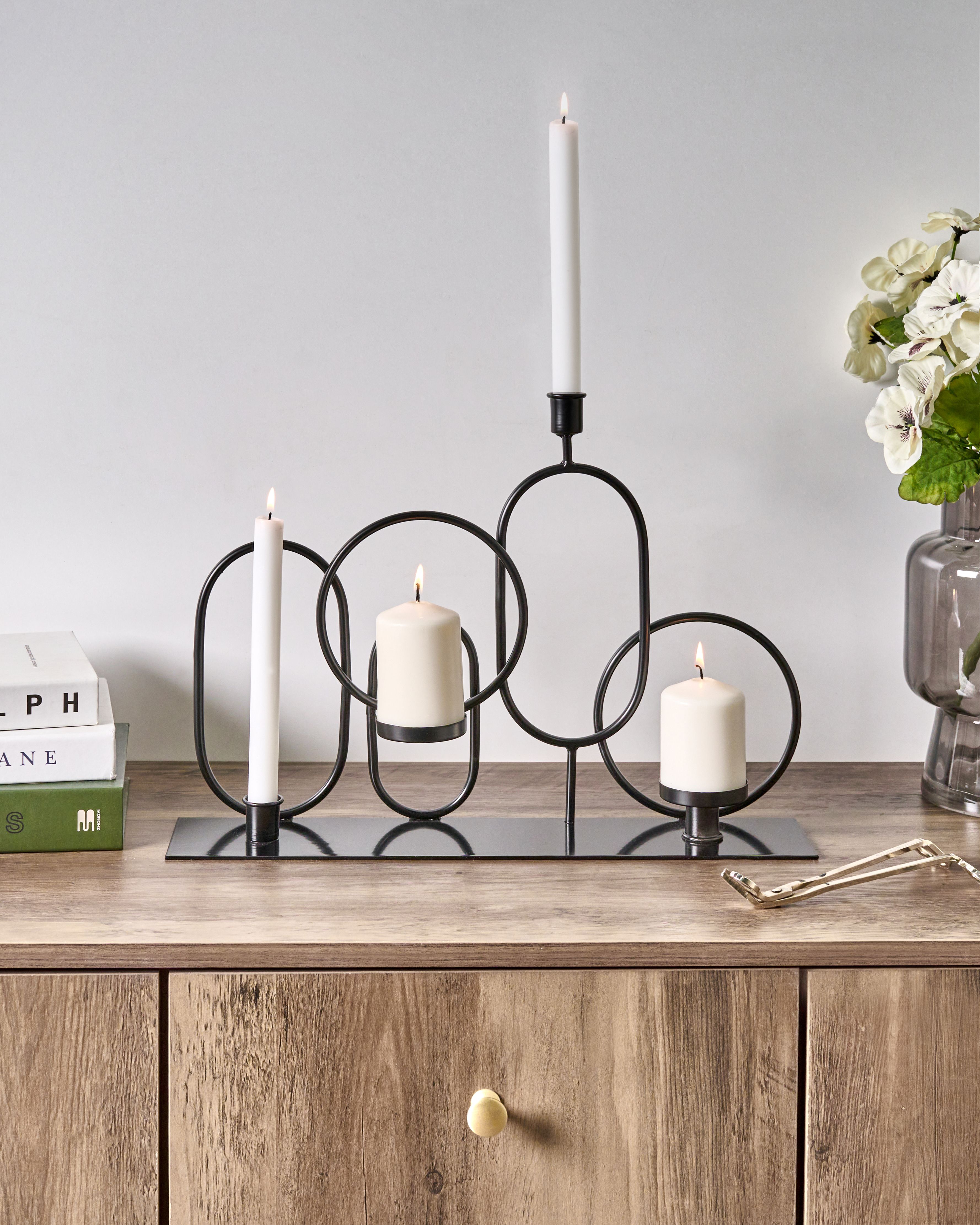 Candle Holder COBH Metal 30 cm Black