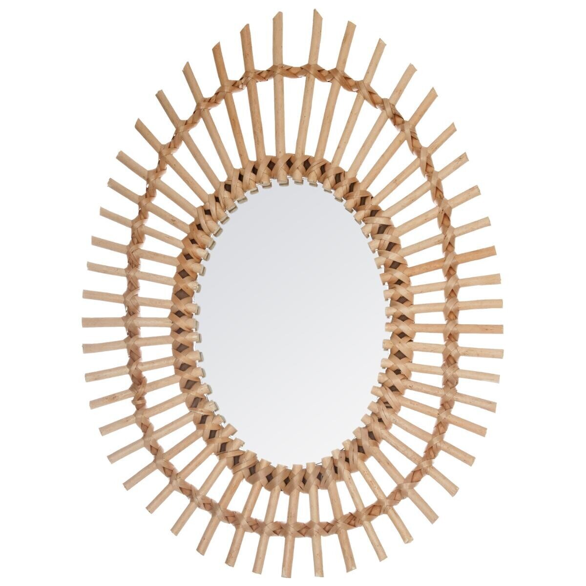 Oval mirror "Irma" Rattan, 43x58 cm
