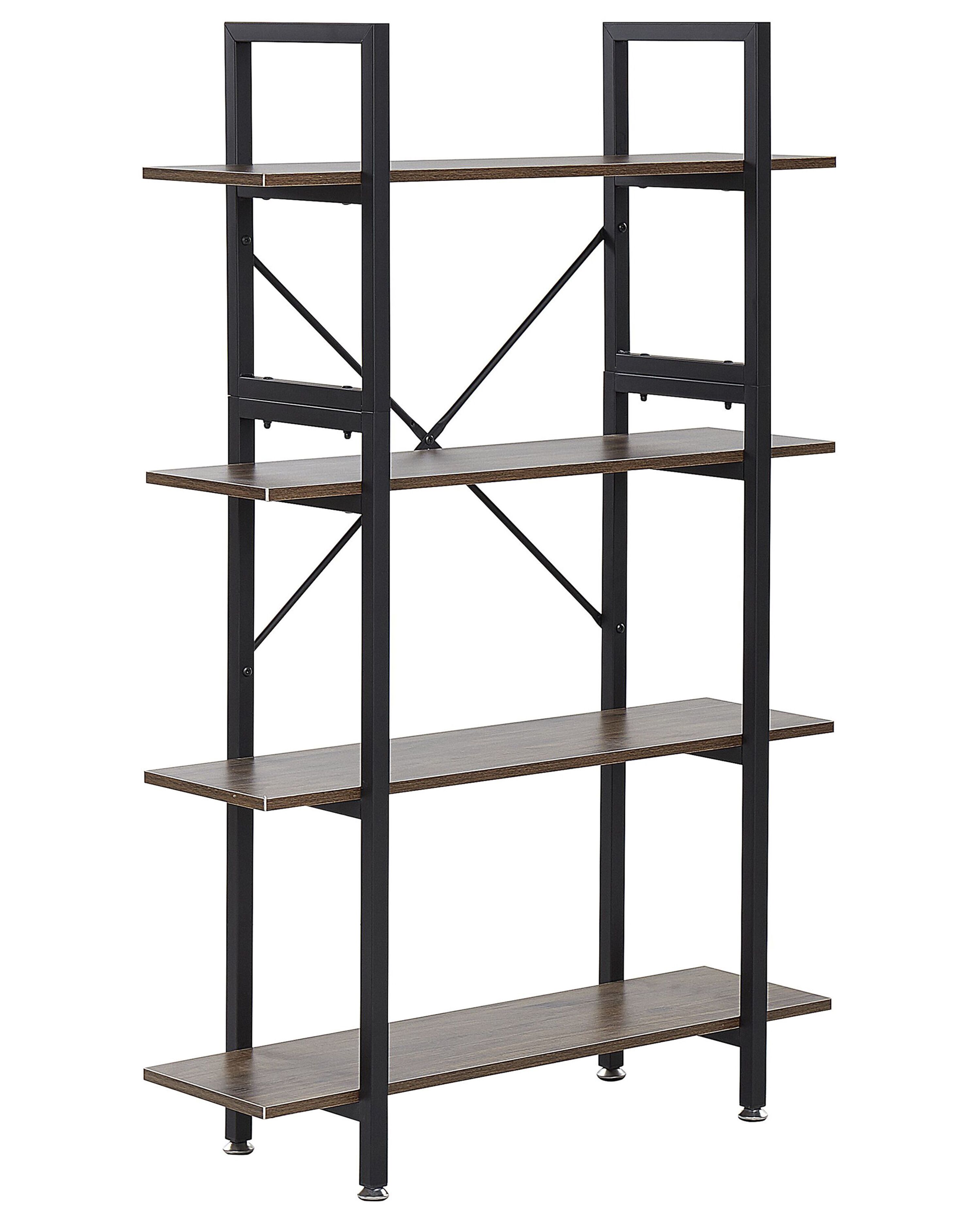 4 Tier Shelving Unit DARBY 140 cm Dark Brown