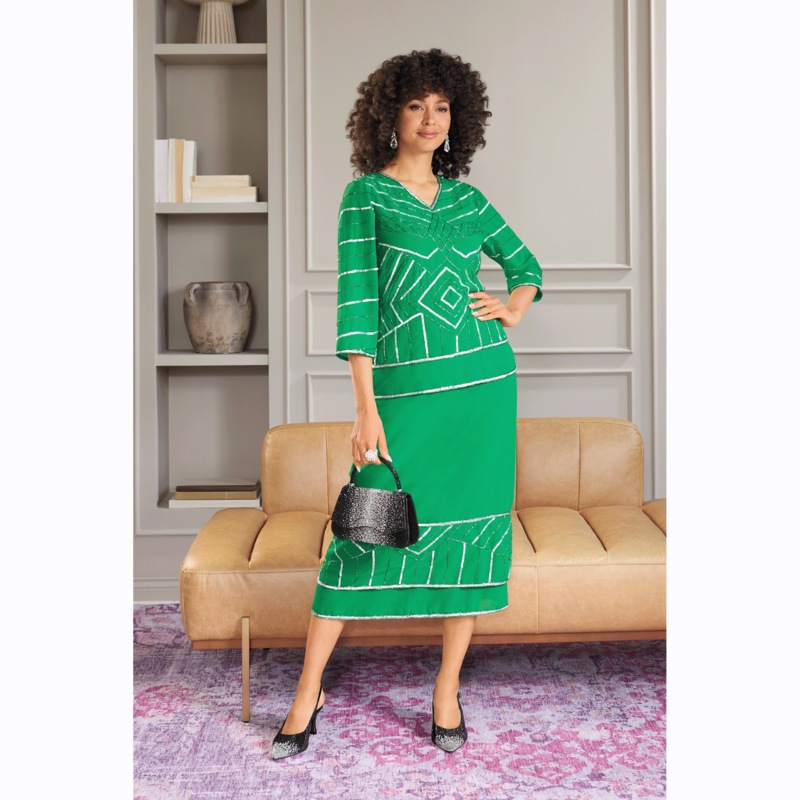 Georgetta Embellished Skirt Set - MIDNIGHT VELVET CATALOG