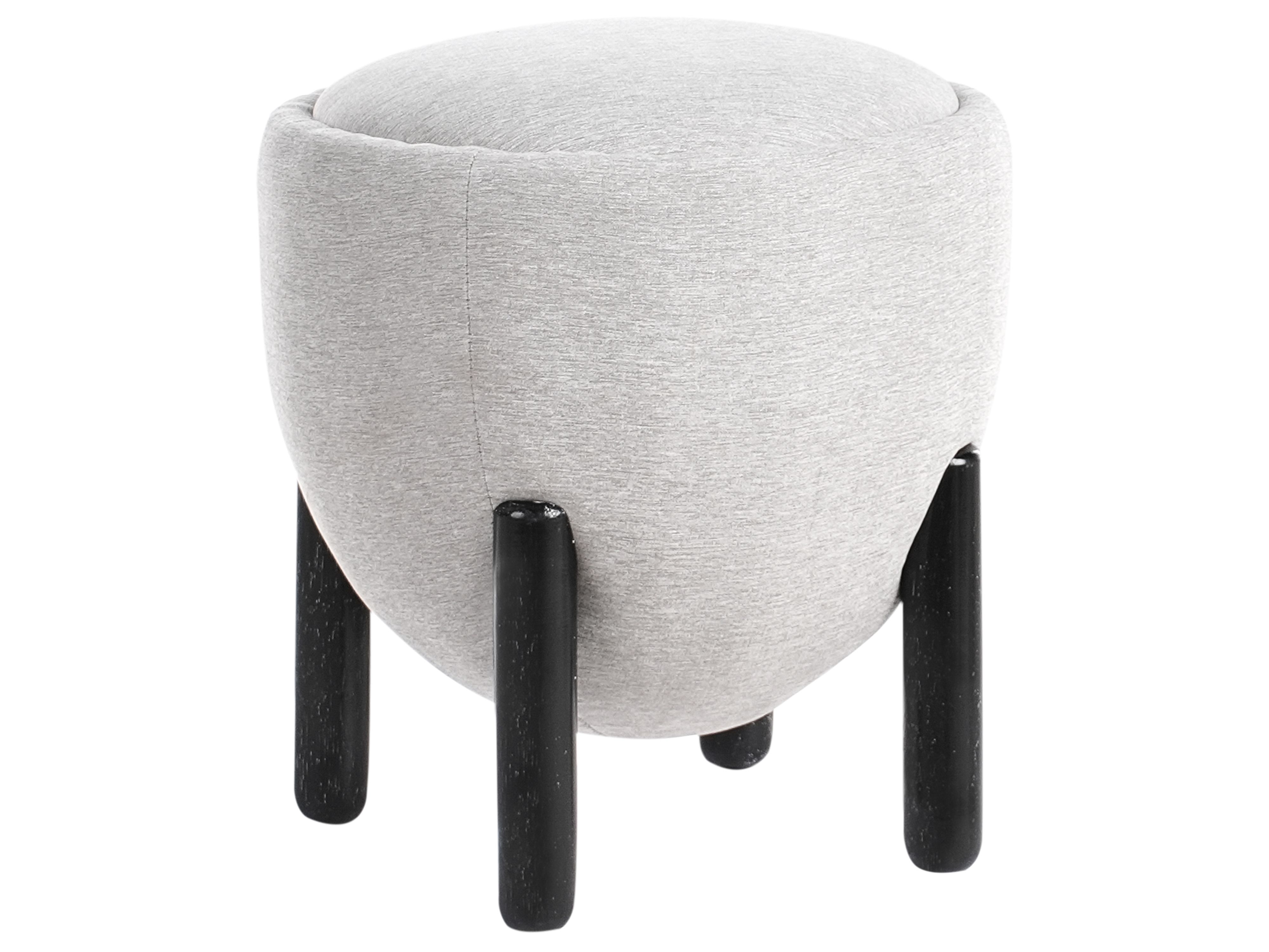 Pouffe ARCHIE Faux Linen Grey
