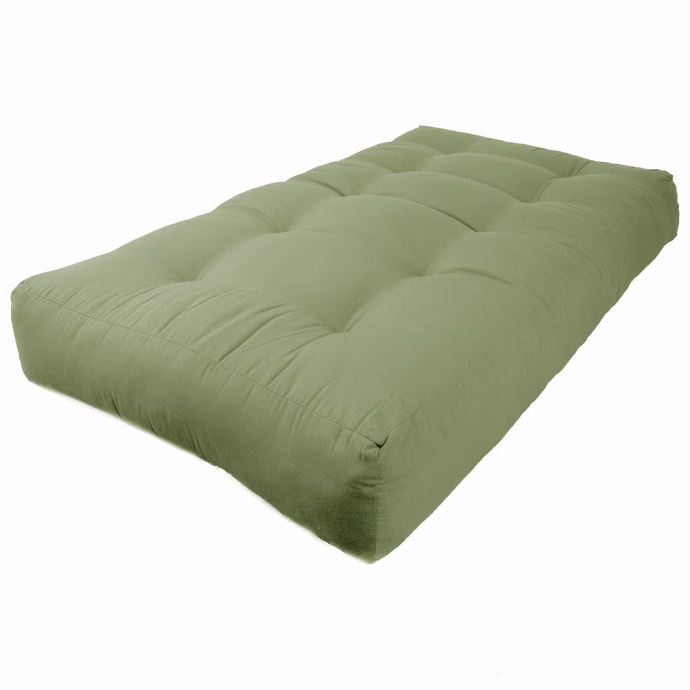 Blazing Needles Renewal 10-inch Twill Full-size Futon Mattress - Sage - Sage - Image 11