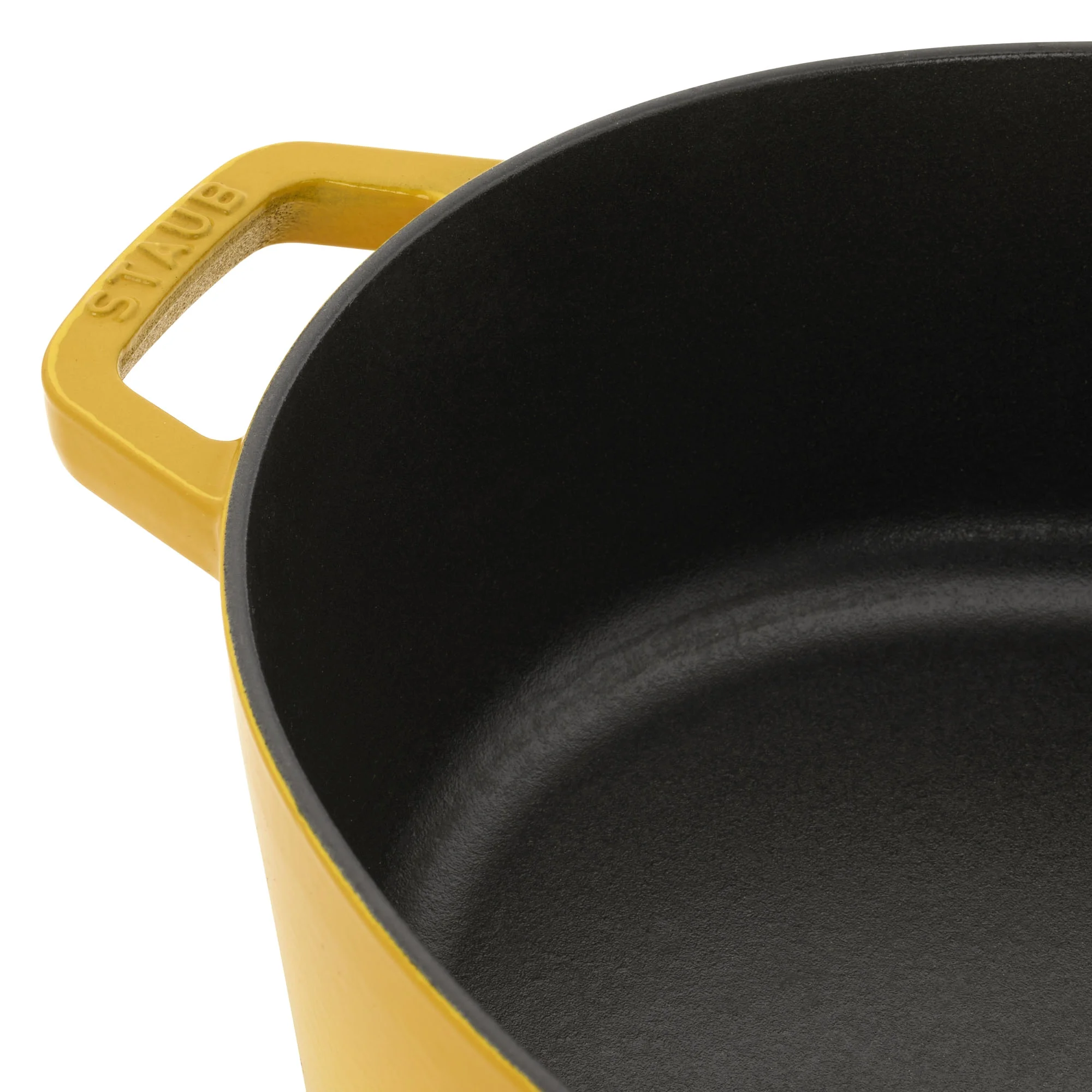 Staub Cast Iron 6.25-qt Shallow Oval Dutch Oven - Citron - Image 6