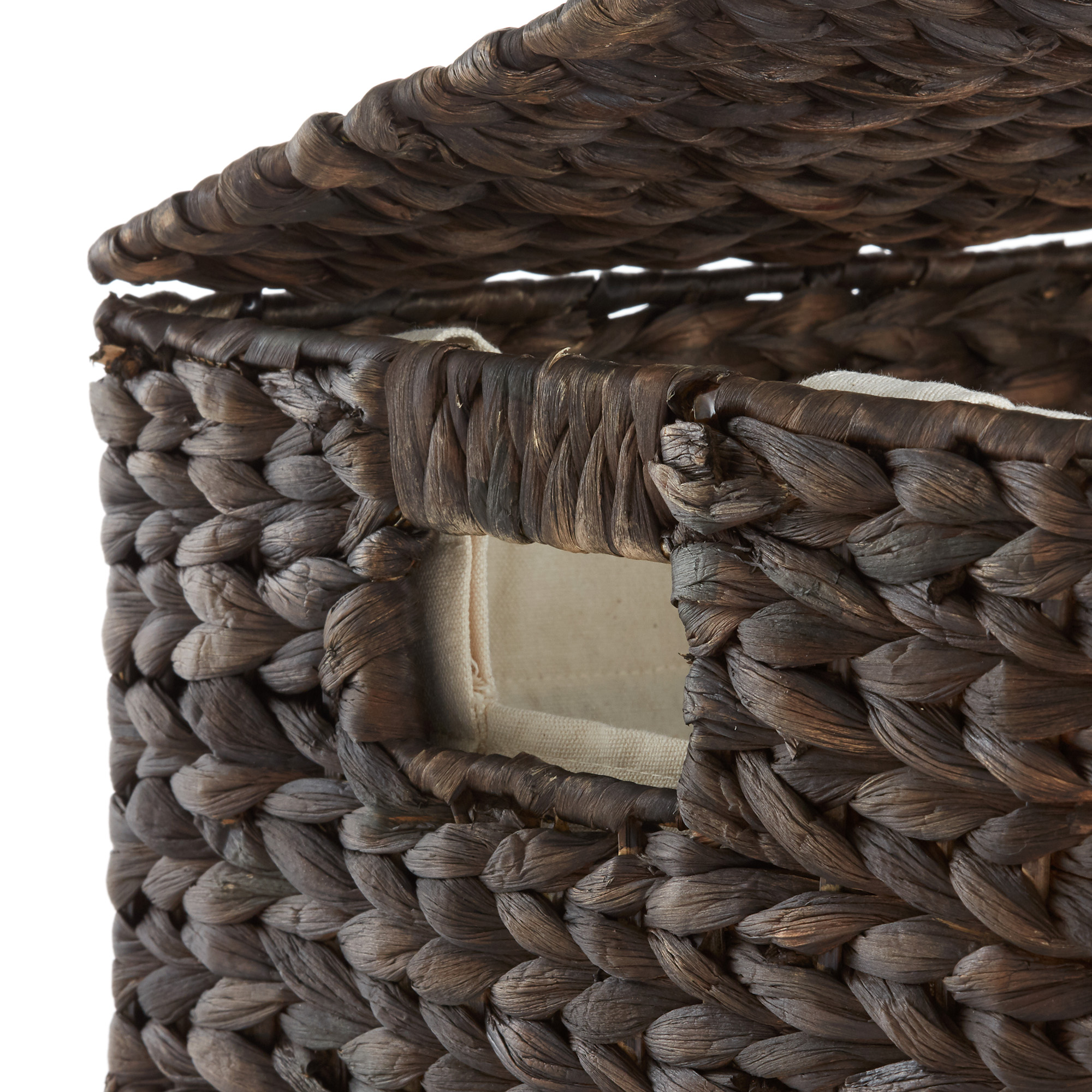Casafield 2-Section Laundry Hamper with Lid and Removable Liner Bags - Natural, Woven Water Hyacinth Laundry Basket for Clothes - Image 12