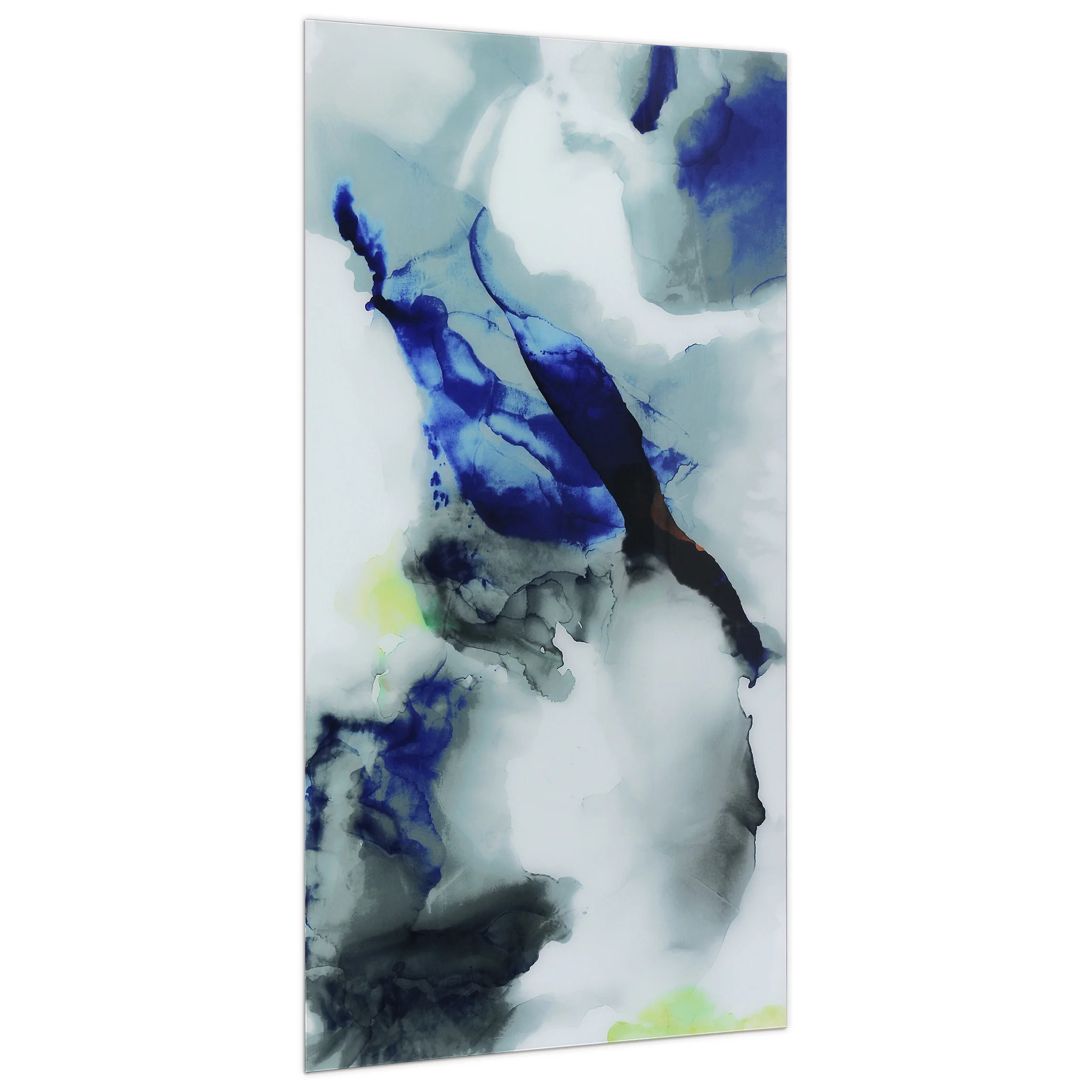 Empire Art Direct Blue Splash Frameless Free Floating Tempered Glass Panel Graphic Wall Art, 72" x 36", Ready to Hang - Image 2