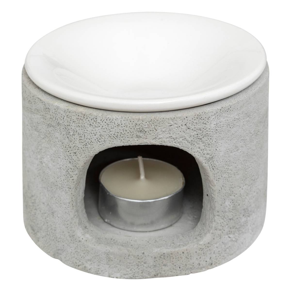 Fragrance burner "Olioa" Cement, 11x7 cm