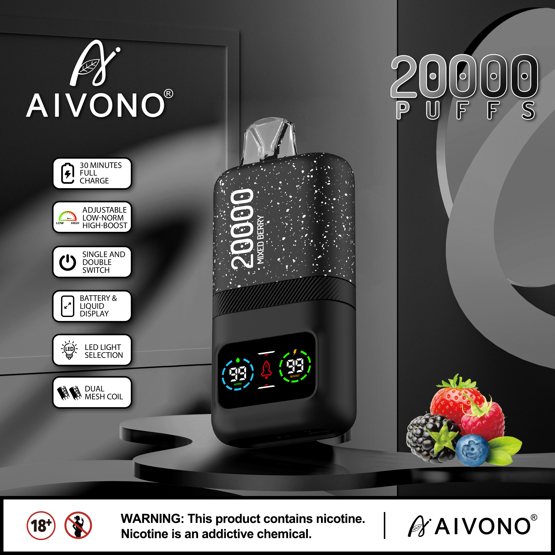AIVONO AIM MAGIC 20000 Puffs Disposable Vape