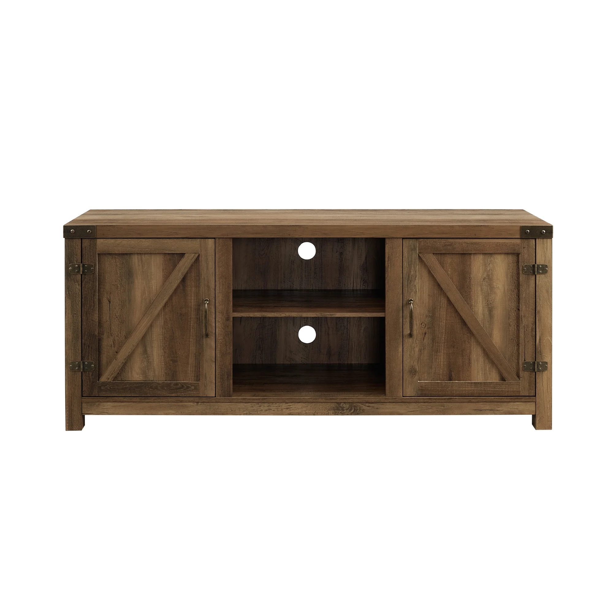 Walker Edison Modern Farmhouse Barn Door TV Stand for TVs up to 65", Grey Wash - Image 131