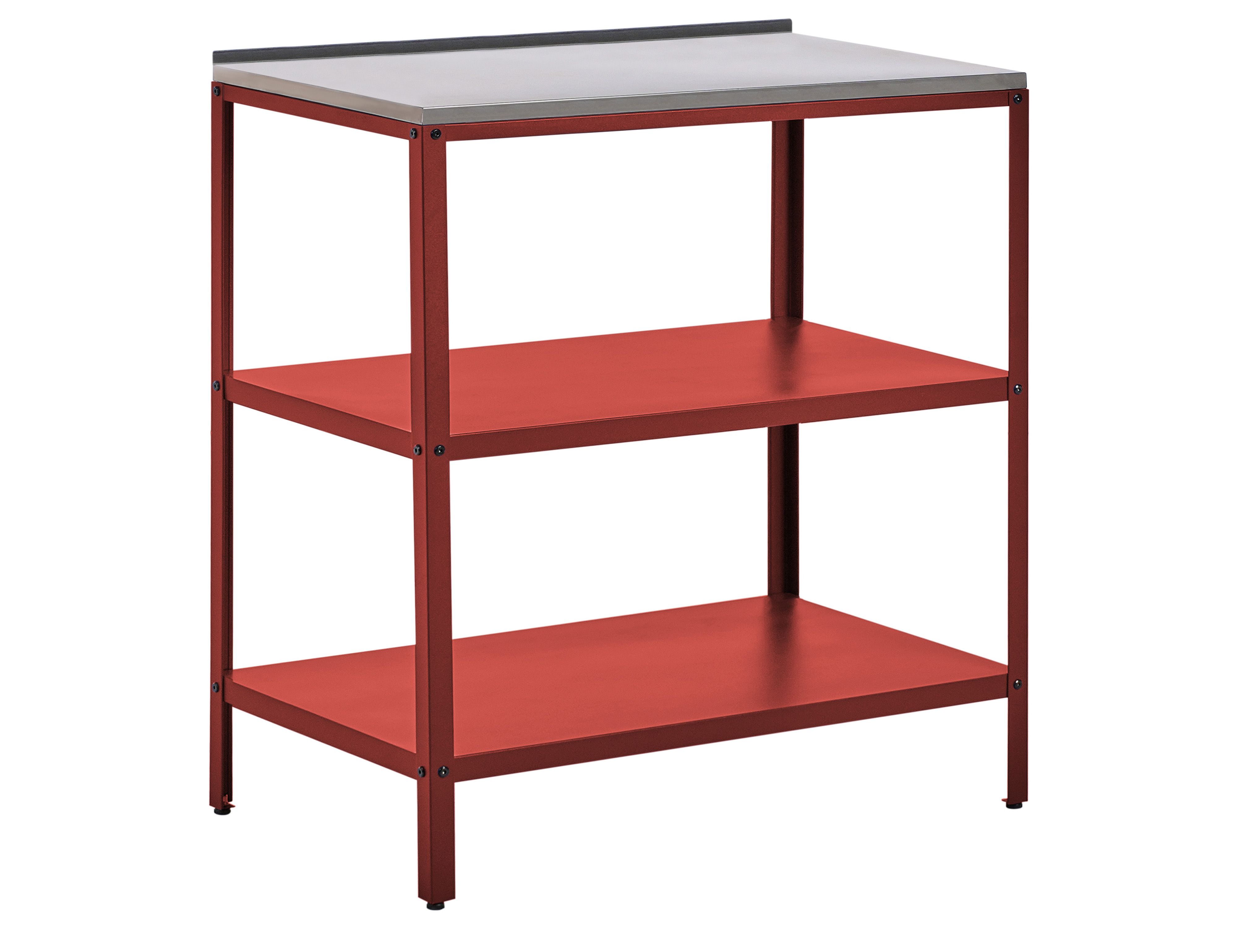 Outdoor Kitchen Island VILAMA Metal Red