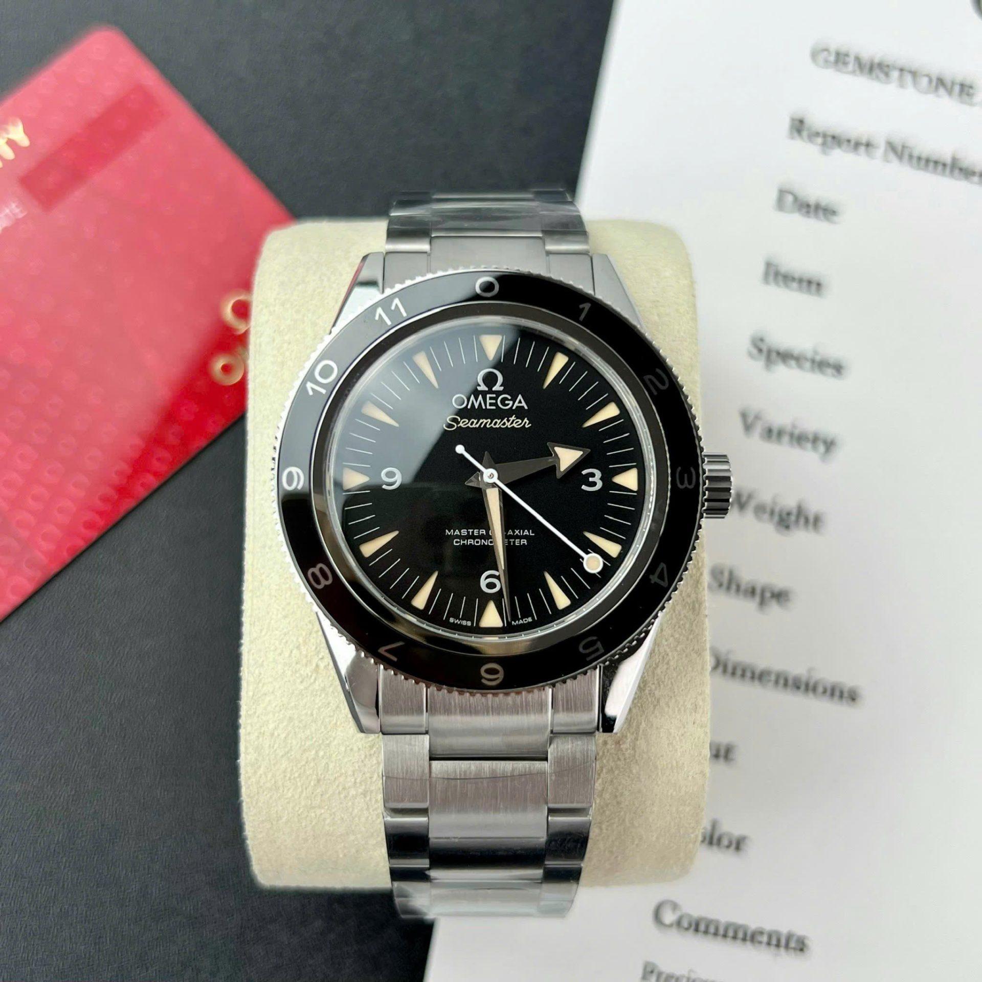 Omega Seamaster 300 Co-Axial Master Chronometer Black Dial Replica Watch VSF 41mm - Elite Watch Atelier