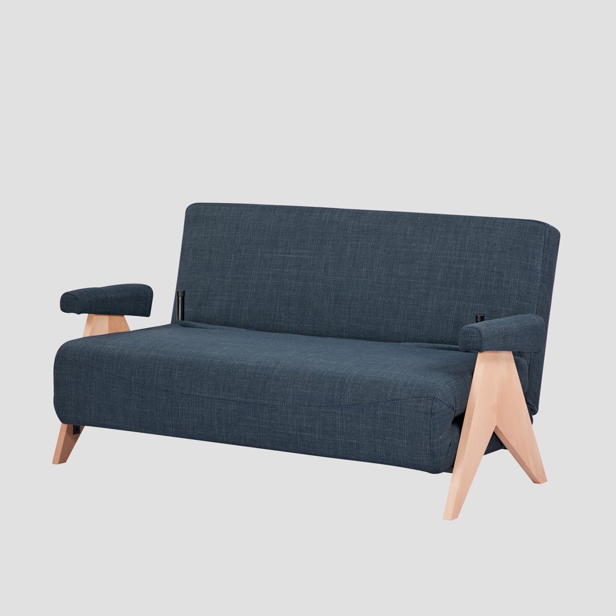 Sofa CALORE 2-osobowa, z funkcją spania granatowa 157x90x82 cm