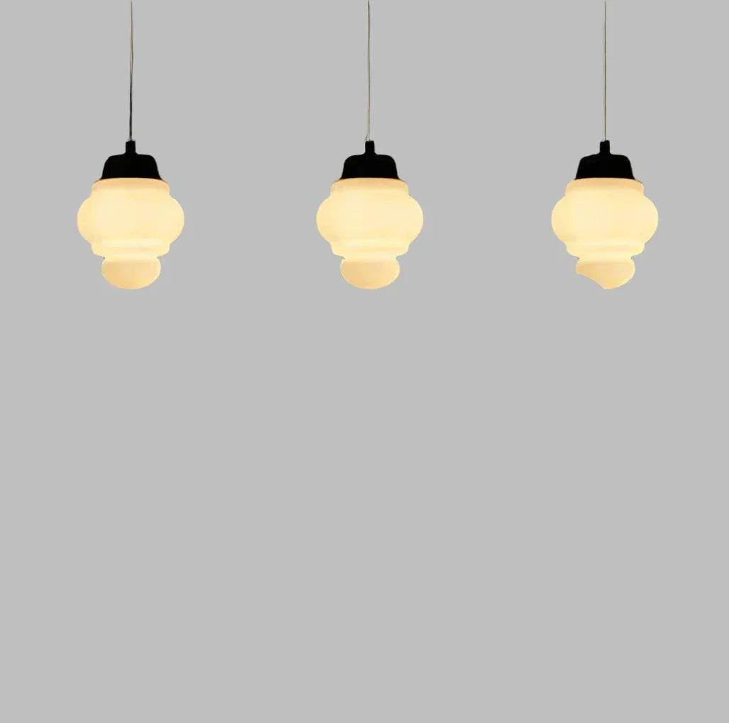 TimelessGlow – Geometrische Hanglamp in Mat Glas