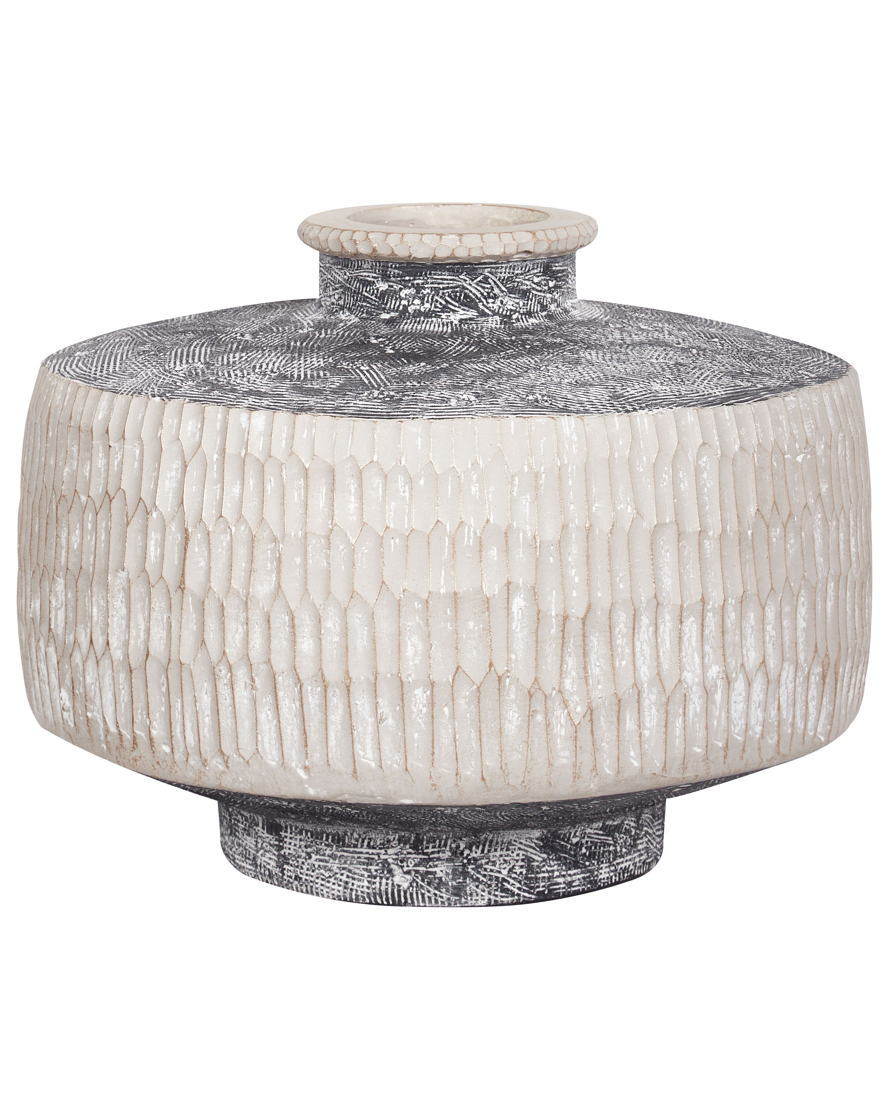 Flower Vase DEKSATI Ceramic 32 cm Beige