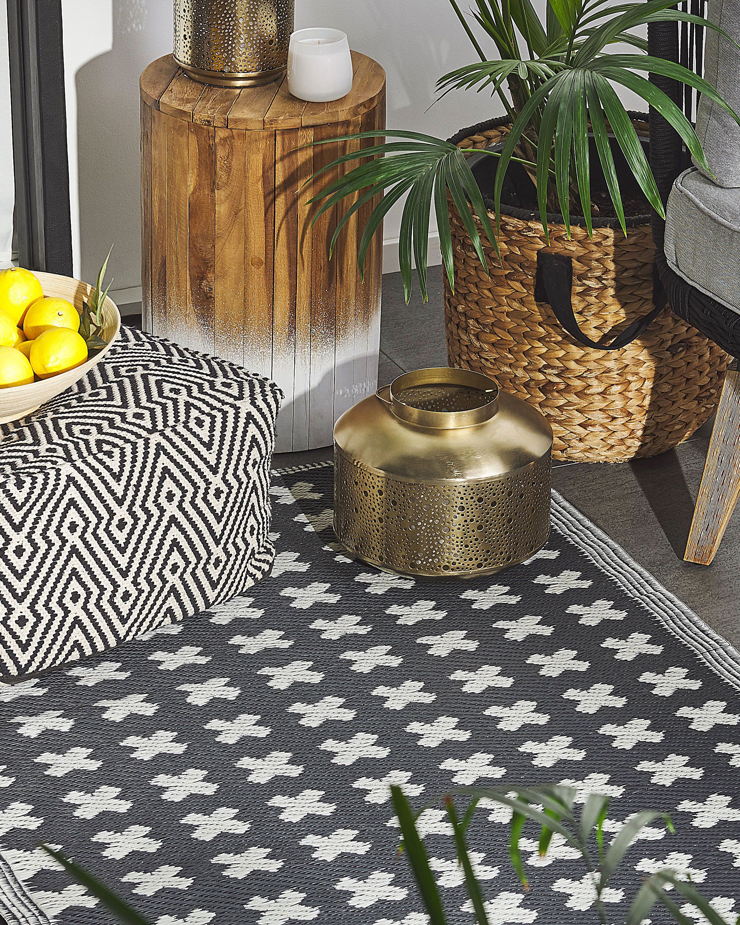 Outdoor Rug ROHTAK Black 90 x 180 cm