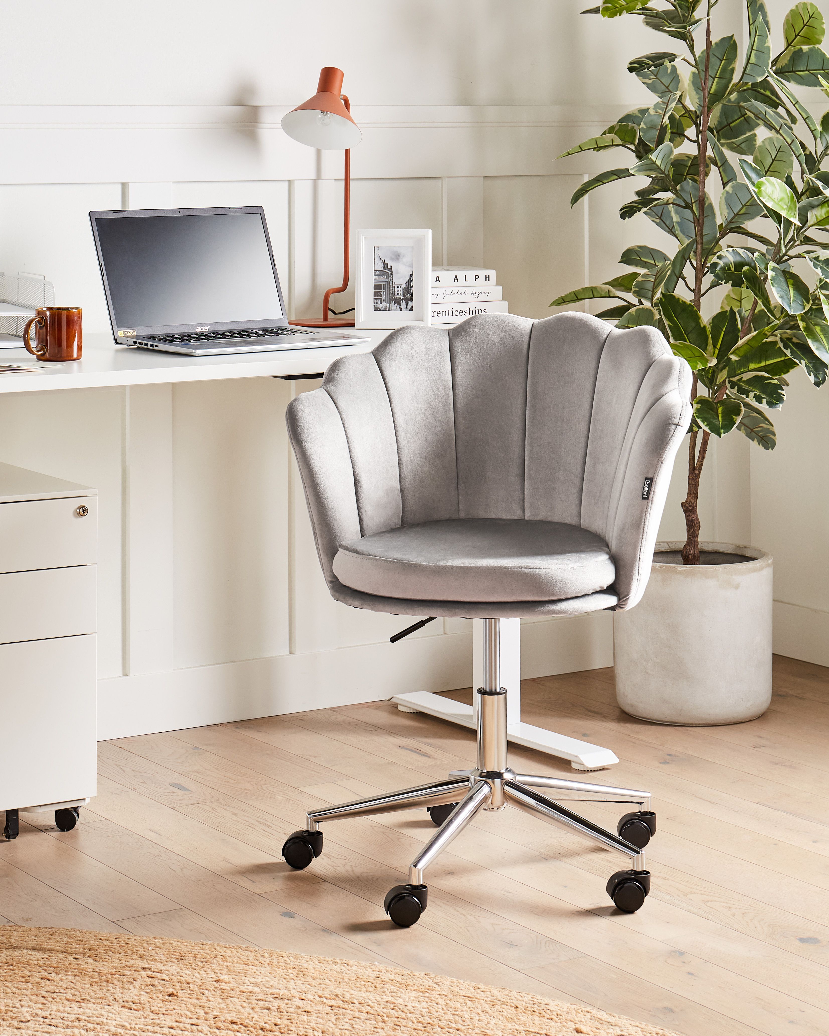 Desk Chair MONTICELLO Velvet Grey