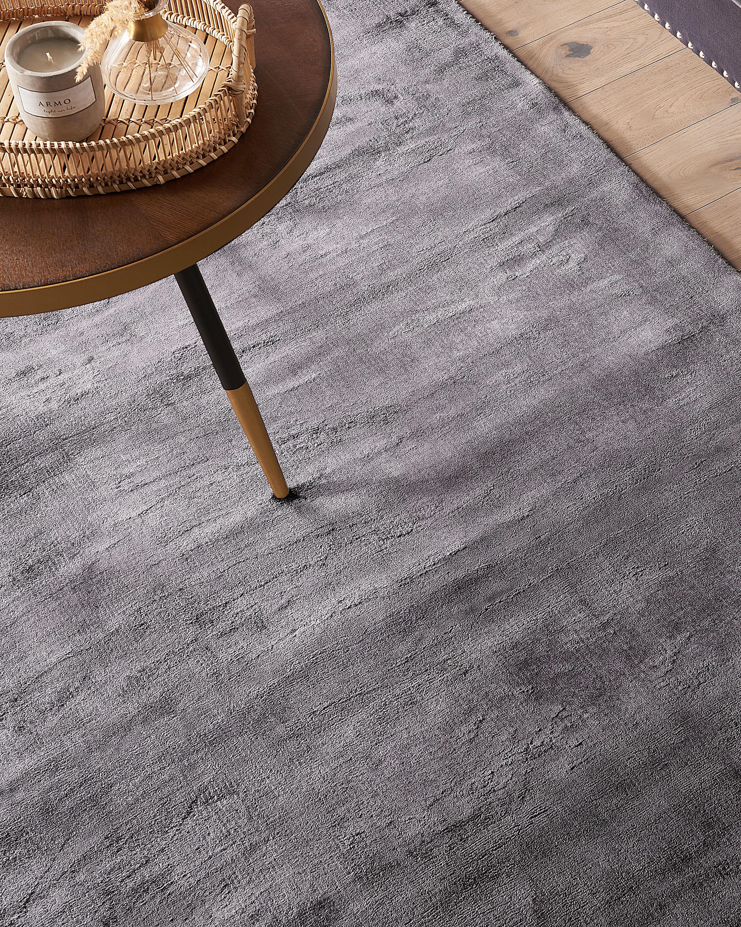 Rug GESI II Dark Grey 160 x 230 cm Viscose