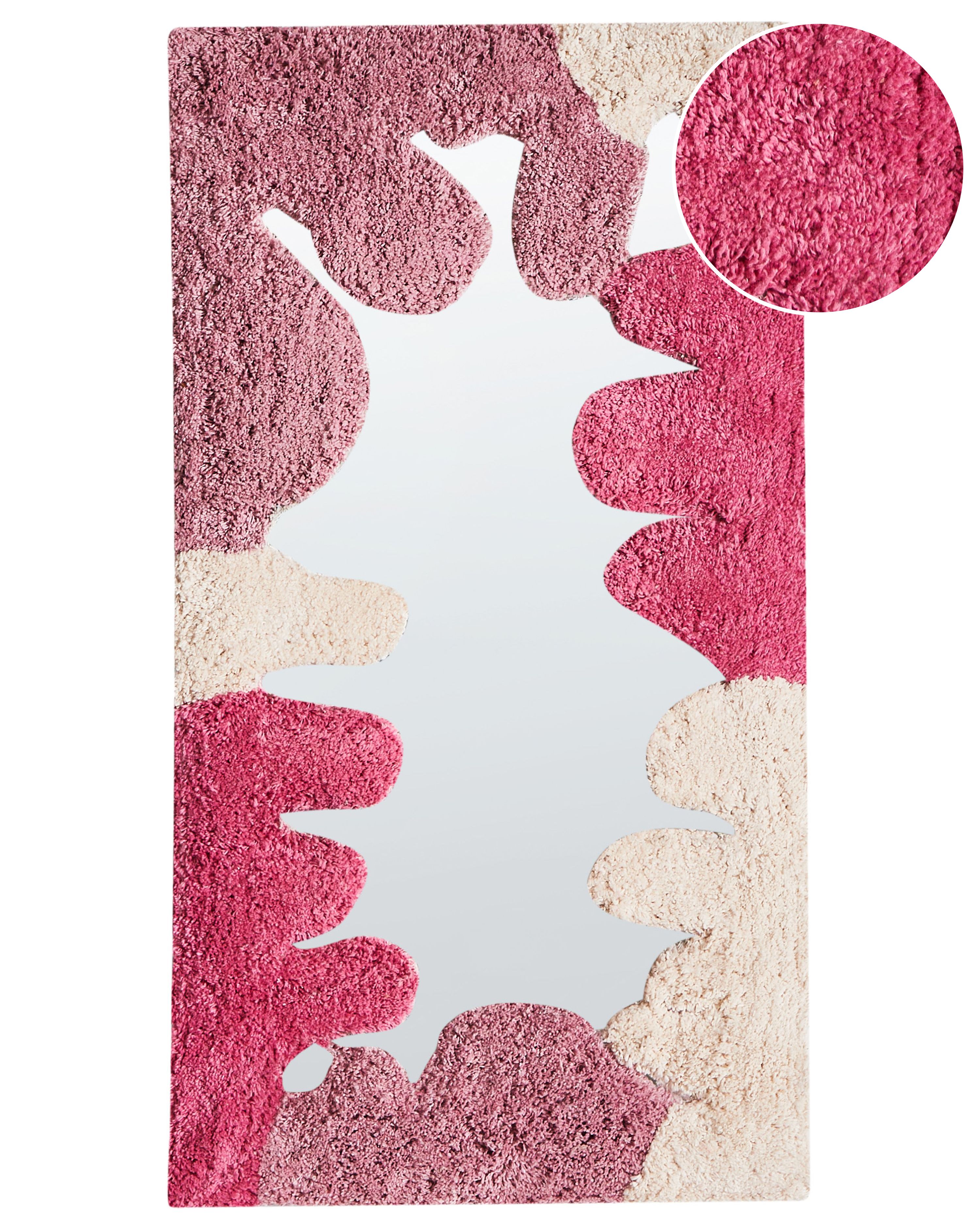 Wall Mirror CAGERI 41 cm 75 cm Cotton Pink