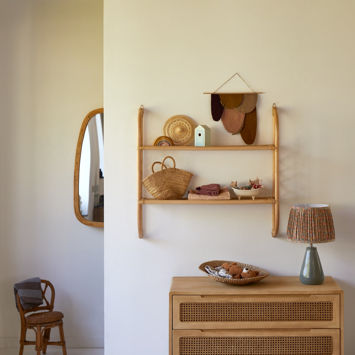 Tikamoon - Marius - Rotan wandplank voor de kinderkamer
