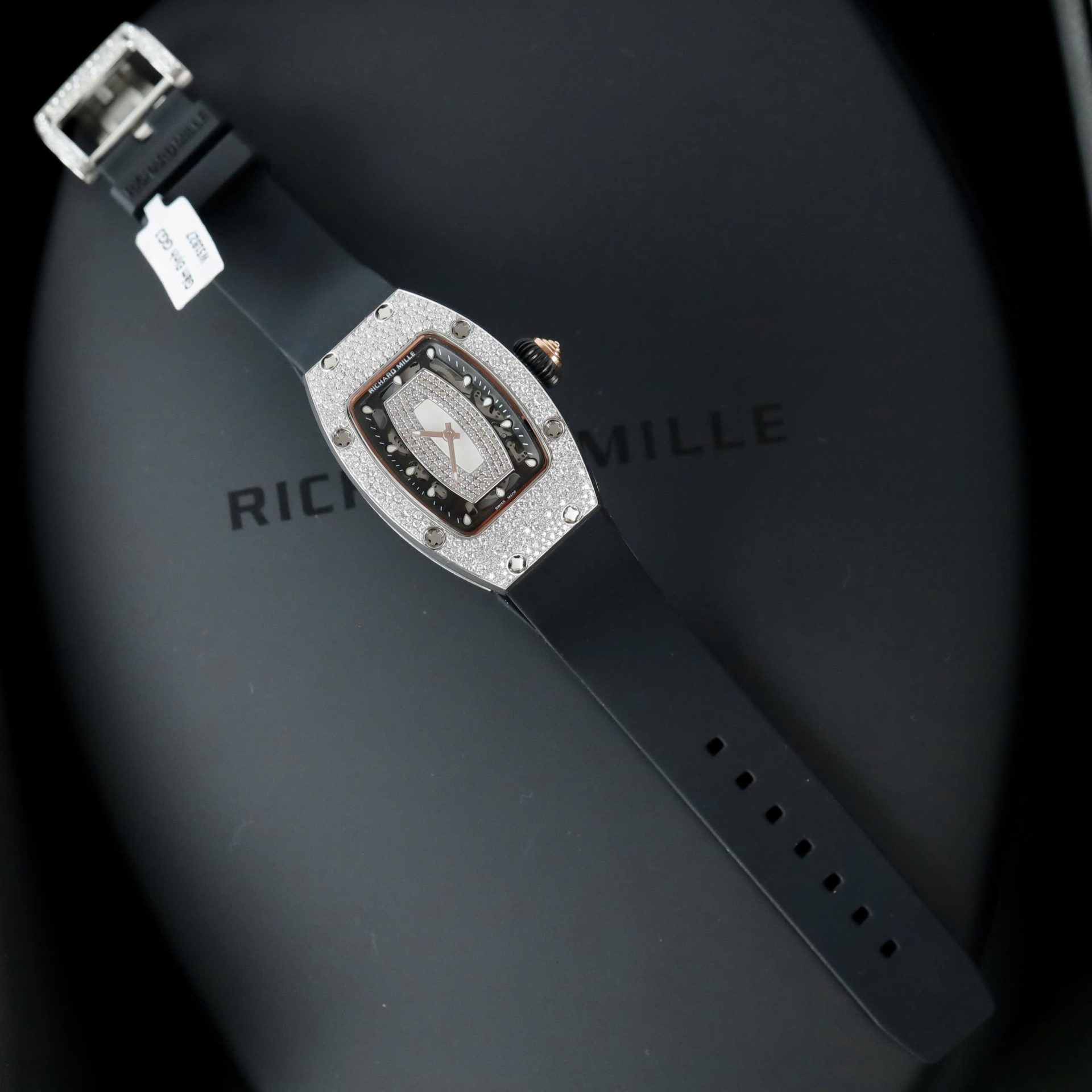 Richard Mille RM007 Best Copies Watch Custom Full Diamonds Moissanite Hong Kong 36mm - Elite Watch Atelier