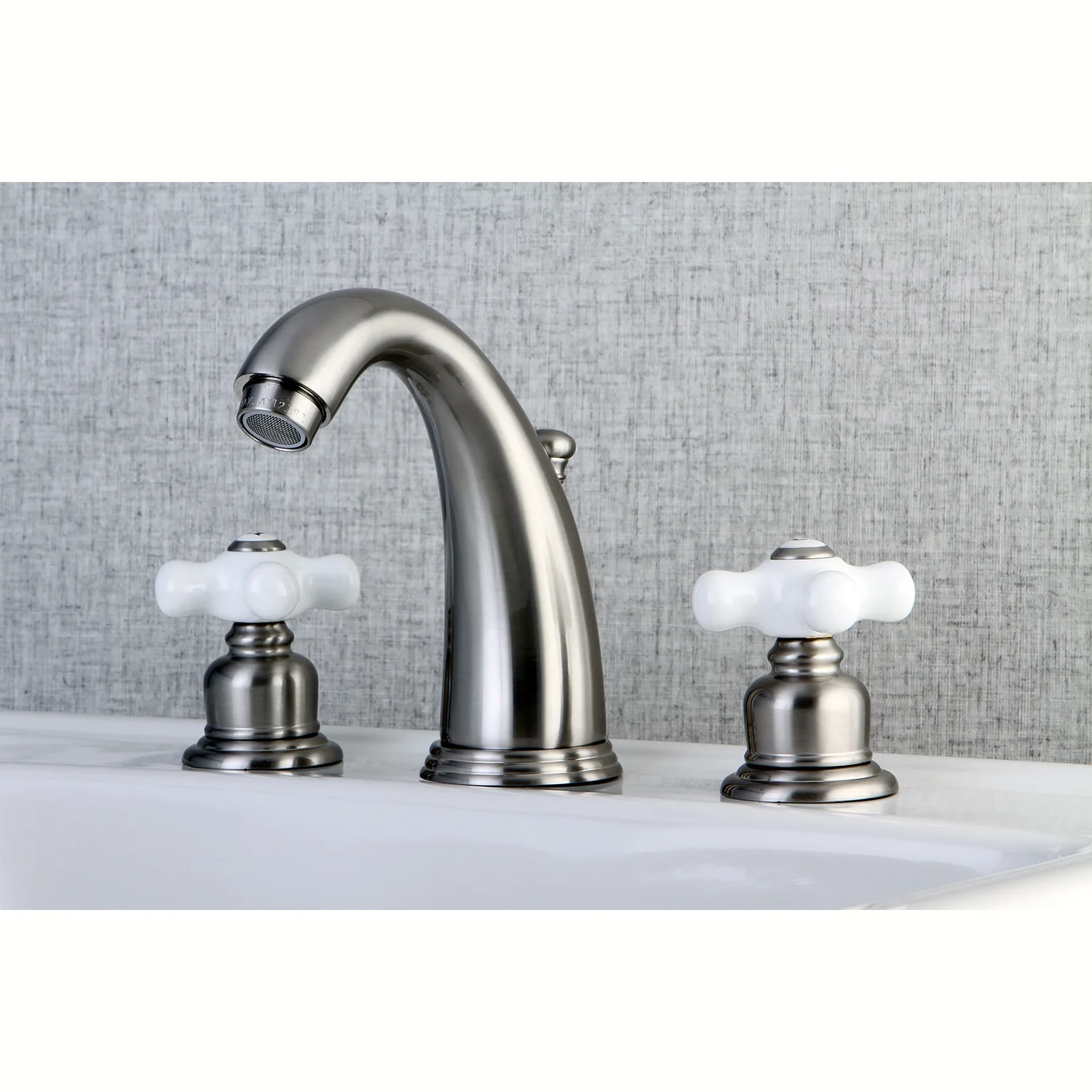 Kingston Brass KB988PX Victorian 2-Handle 8 in. Widespread Bathroom Faucet, Brushed Nickel