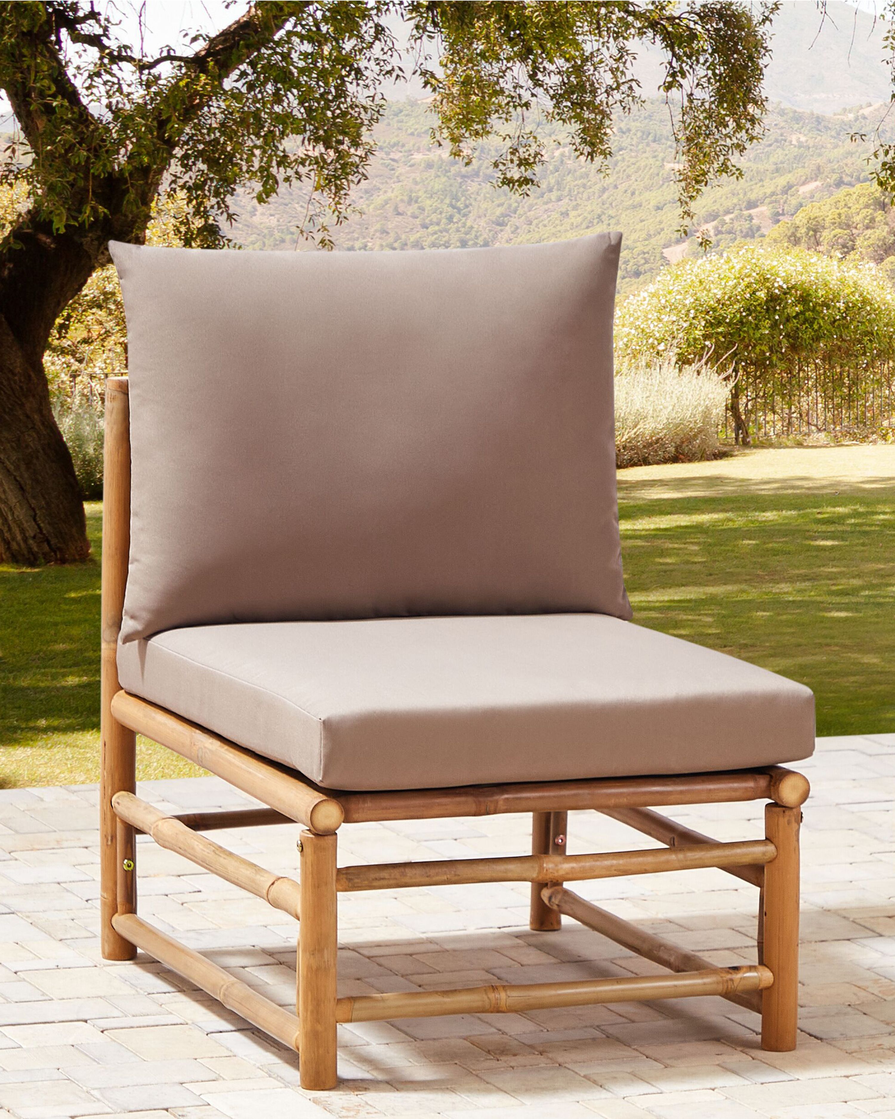 Garden 1-Seat Section CERRETO Bamboo Taupe