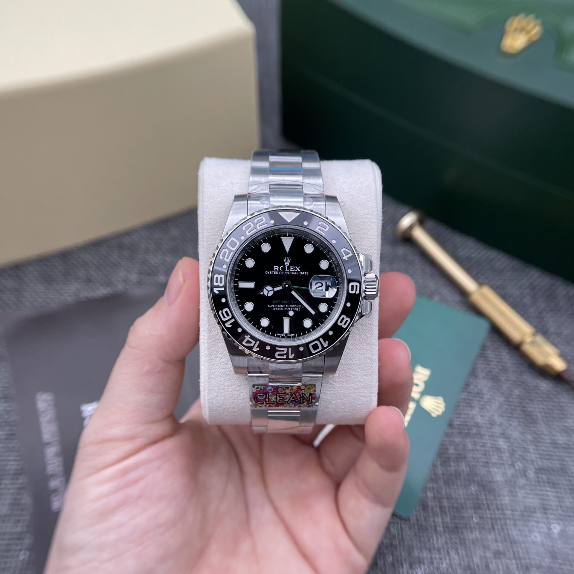 Rolex GMT Master II Replica Watch Black Dial Clean Factory 40mm - Elite Watch Atelier