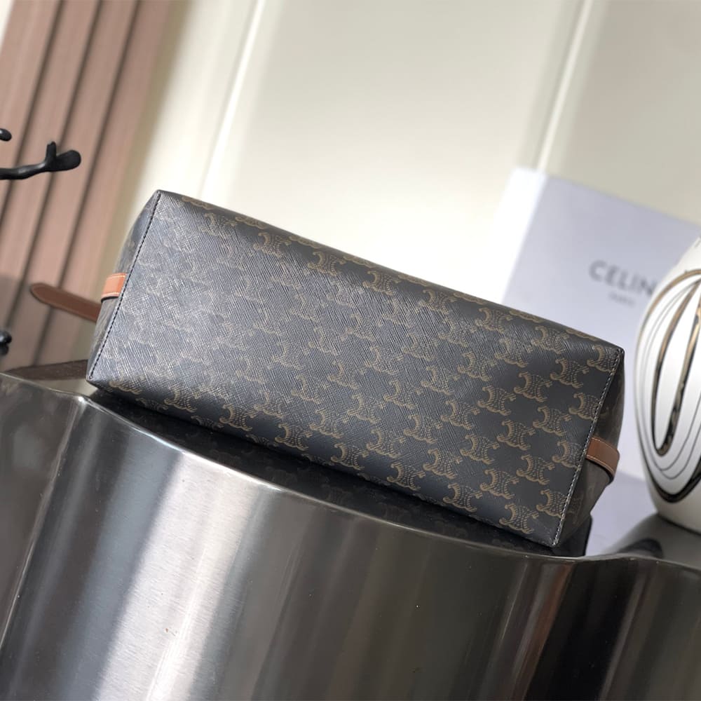 Celine SOFT SHOPPER BAG IN Triomphe Canvas and Calfskin1:1High-quality replica