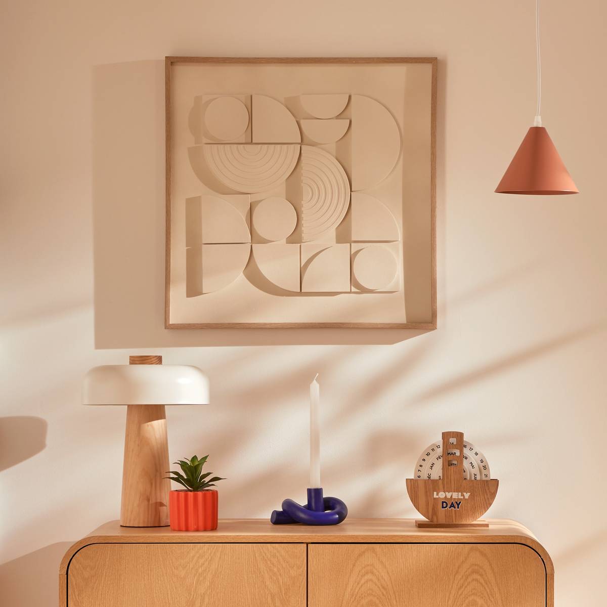 3D Canvas "Catalina" White, 60x60 cm