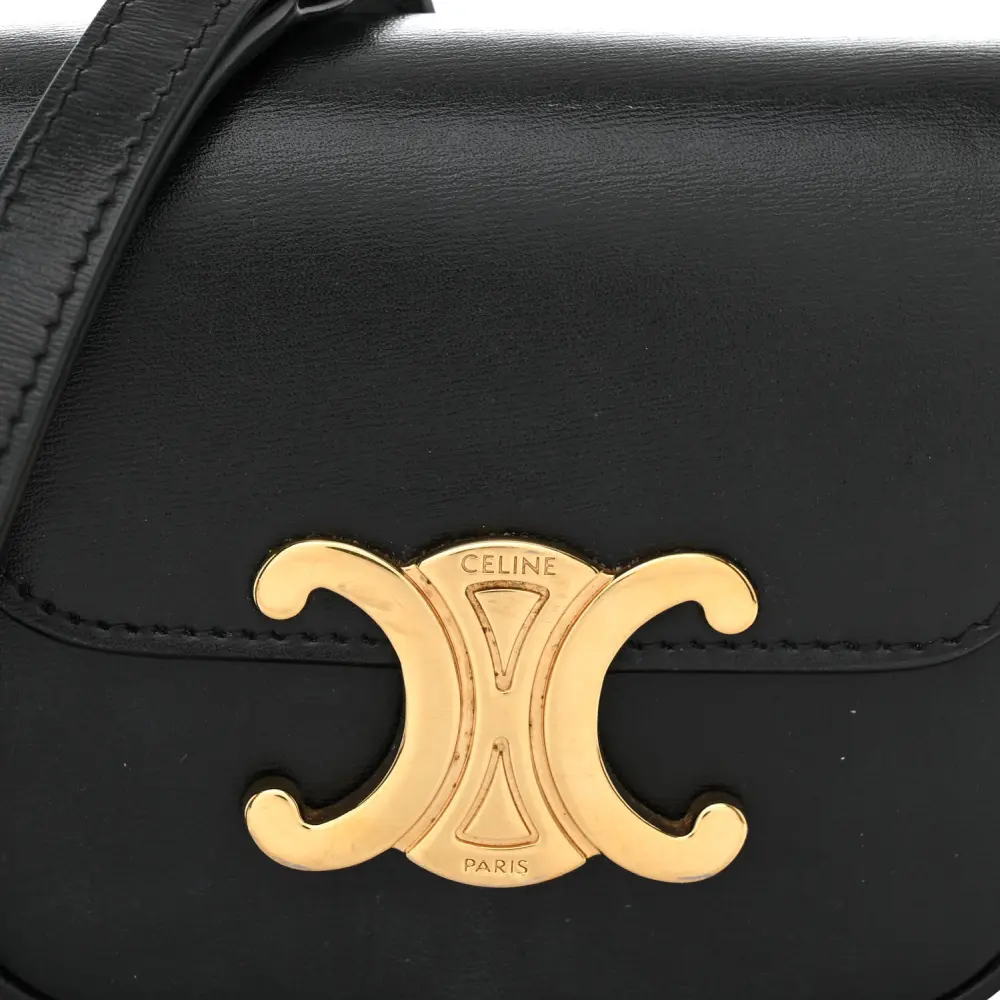 Replica Handbags: Celine Black Mini Triomphe with Gold Hardware1:1High-quality replica