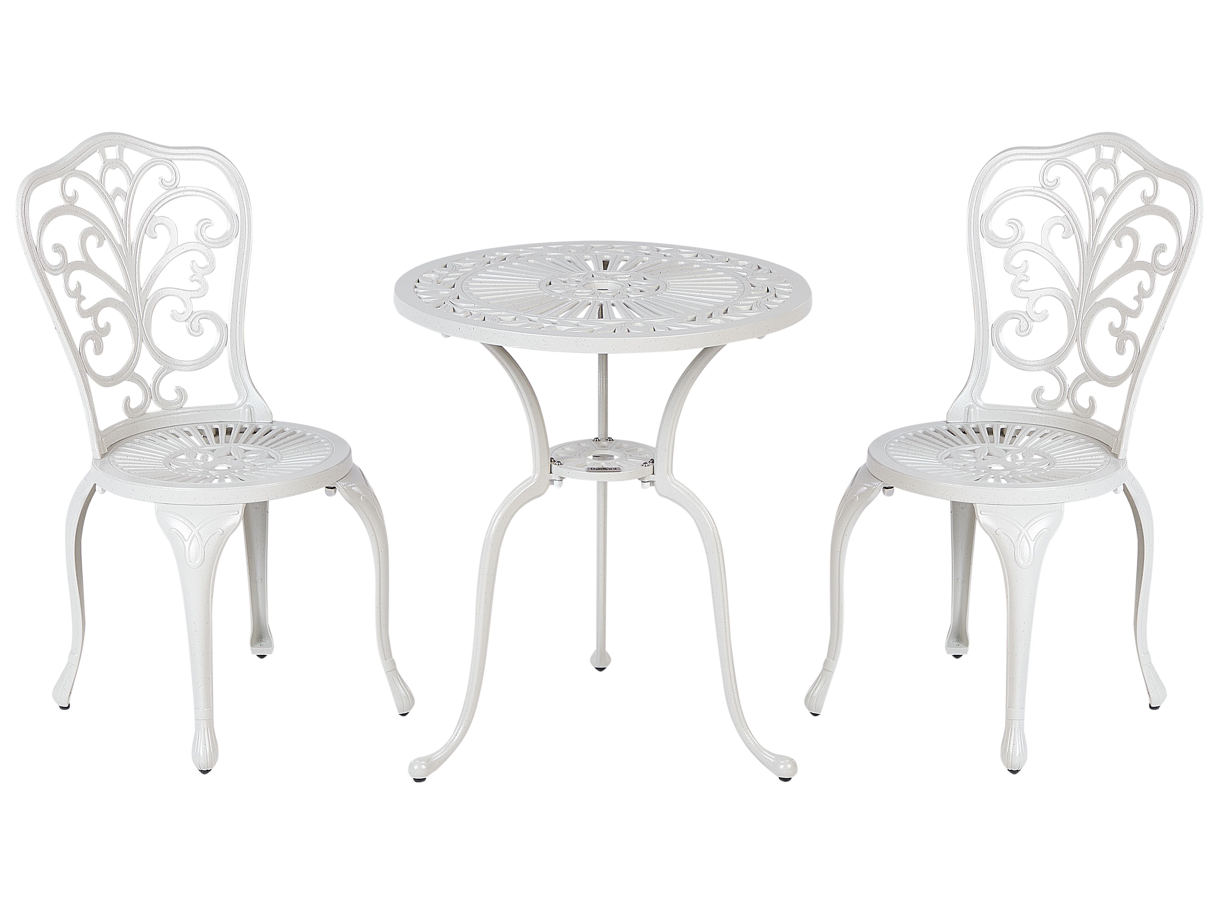 Bistro Set TRIORA/DASCIO Metal Off-White