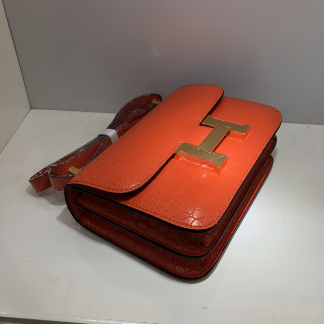Replica Hermes Constance Crocodile Leather Pattern Cross Body Bag1:1High-quality replica