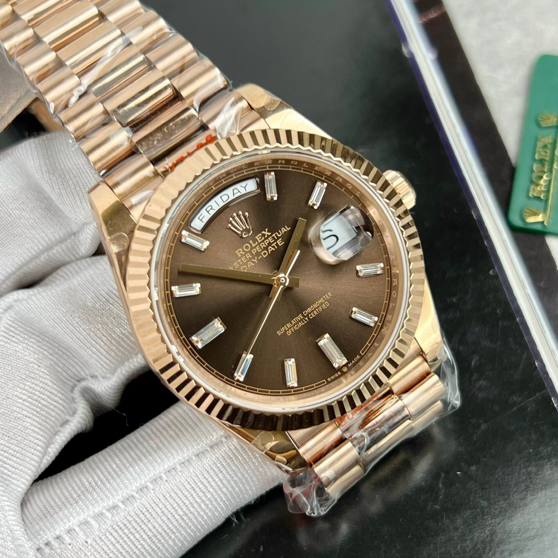 Rolex Day-Date 228235 Best Replica Watch Chocolate Dial GM Factory 40mm - Top club