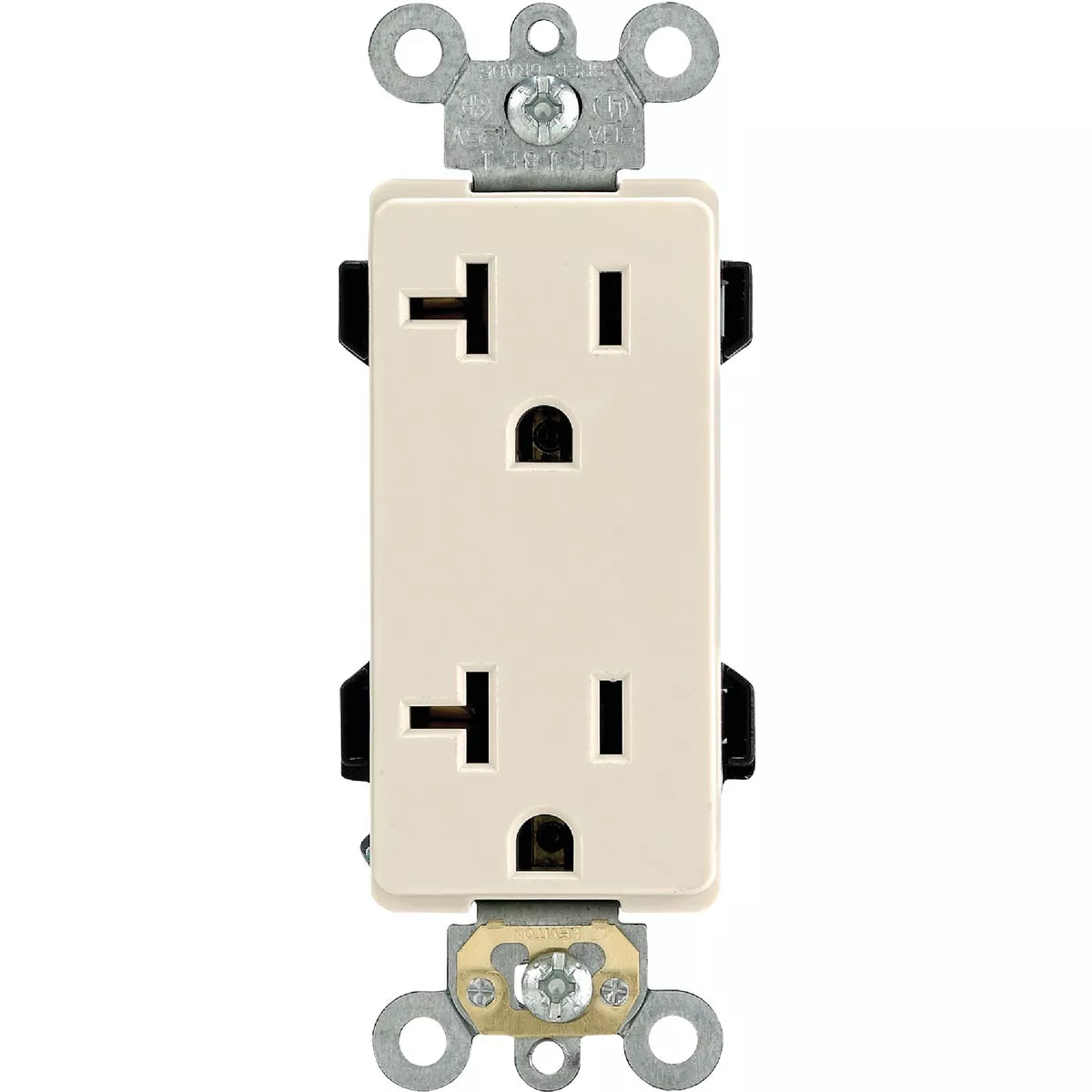 Leviton Decora Plus 20A Light Almond Residential Grade 5-20R Duplex Outlet