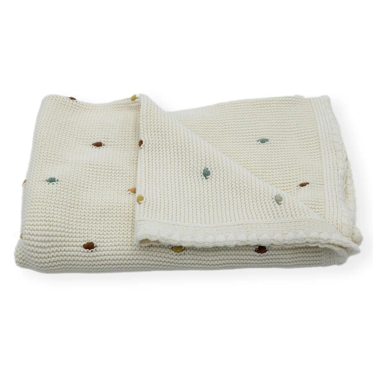 Bowzoom Strickdecke Punkte 70x110cm
