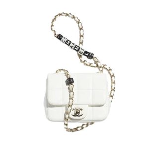 Chanel Classic Medium Blue Lambskin Rainbow Hardware – CB0311:1High-quality replica