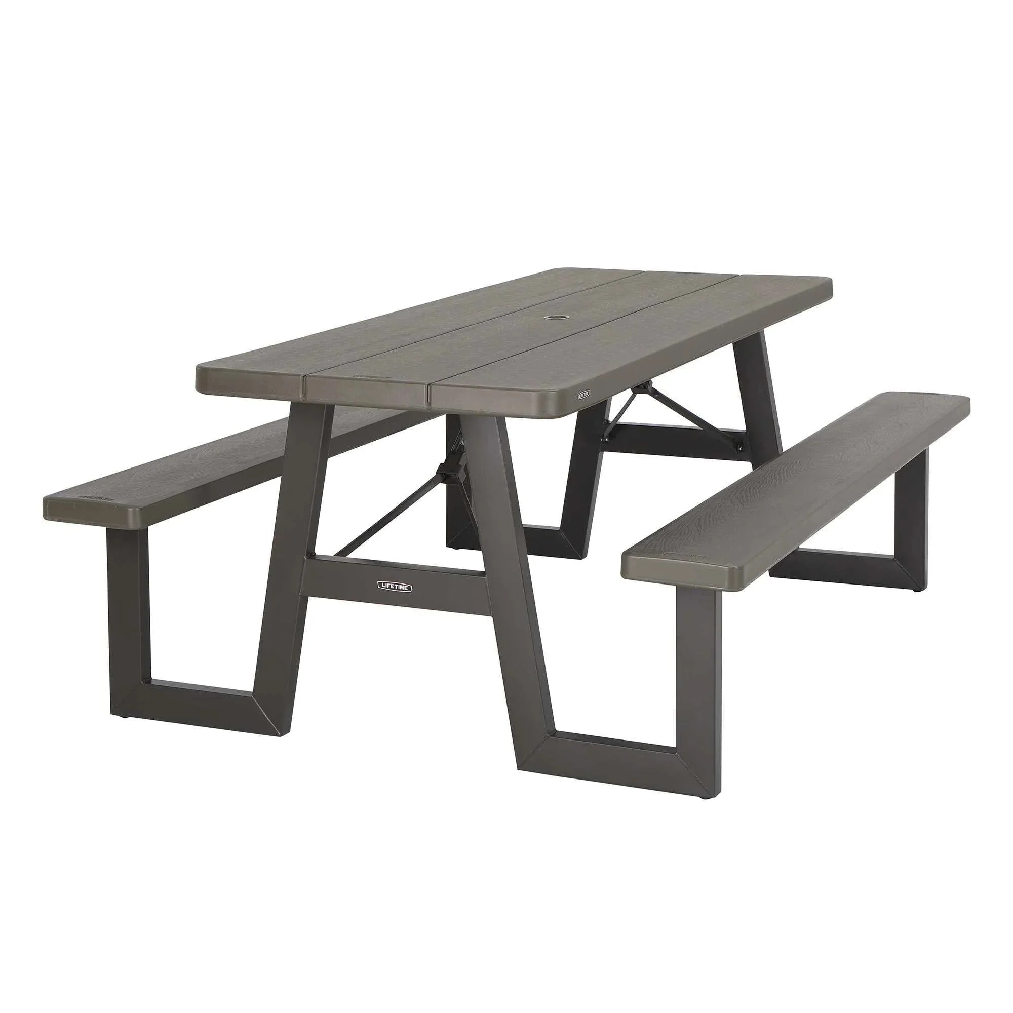 Lifetime 6-Foot W-Frame Folding Picnic Table, Brown - 60233 - Image 16 Lifetime 6-Foot W-Frame Folding Picnic Table, Brown - 60233 - Image 16