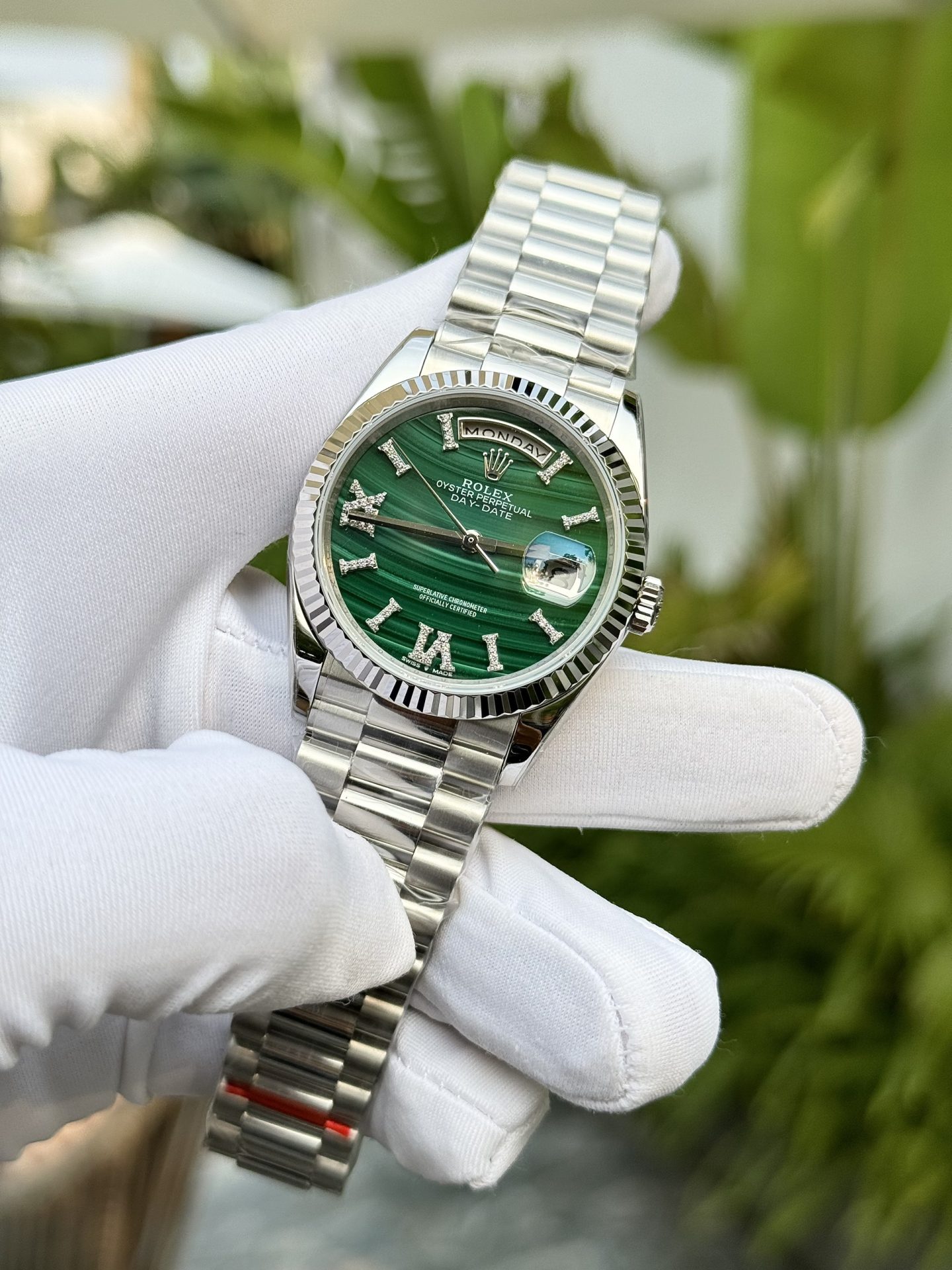 Rolex Best Replica Watches Day-Date Roman Numeral Pile 40mm - Elite Watch Atelier