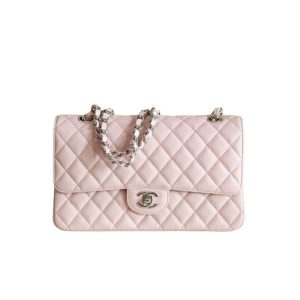 Chanel Classic Medium Blue Lambskin Rainbow Hardware – CB0311:1High-quality replica