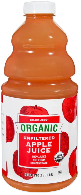 Organic Unfiltered Apple Juice – Rustic Natural Fruit Drink 64 Fl Oz
