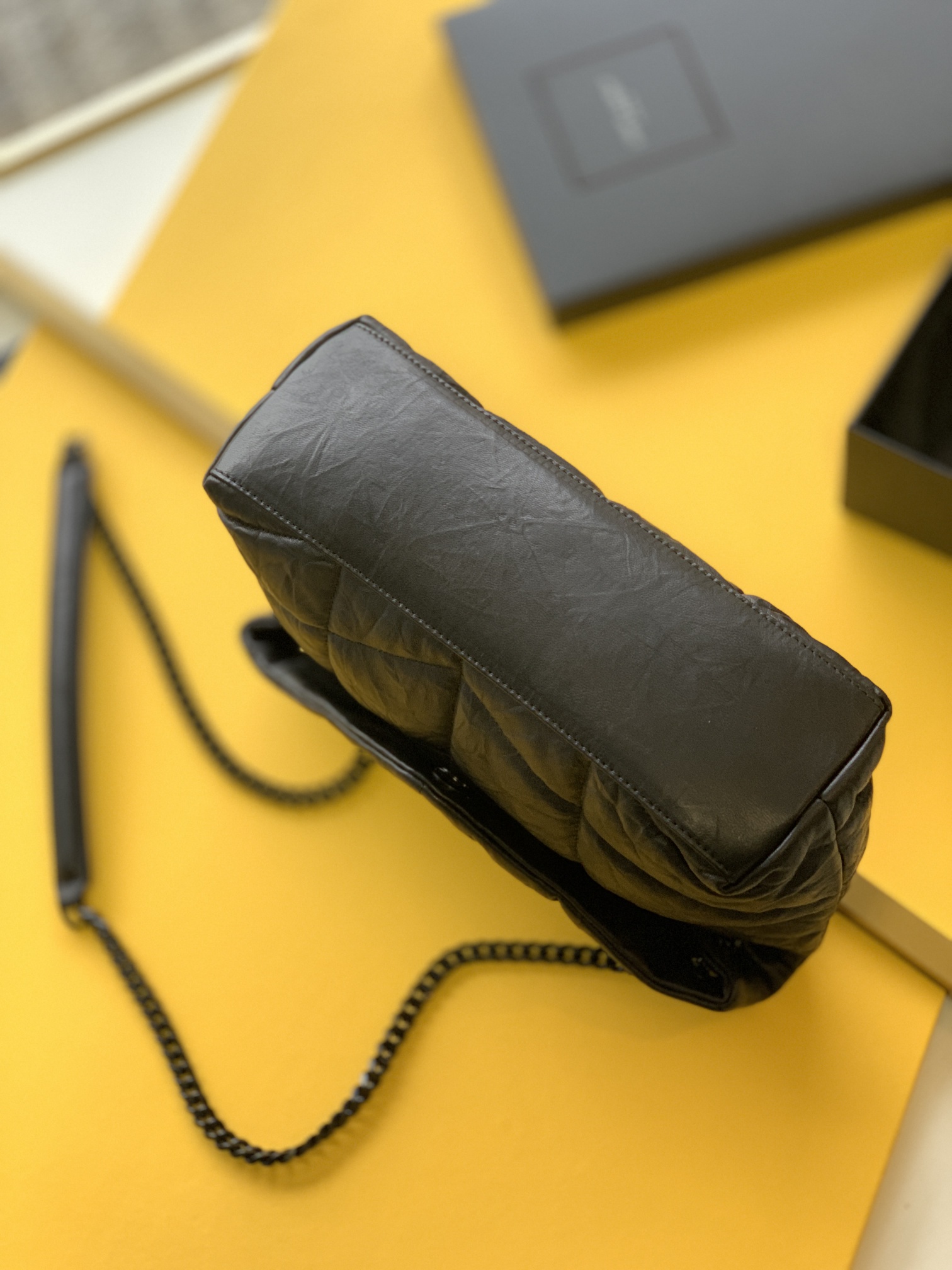 PUFFER MEDIUM CHAIN BAG IN DENIM AND SMOOTH LEATHER1:1High-quality replica