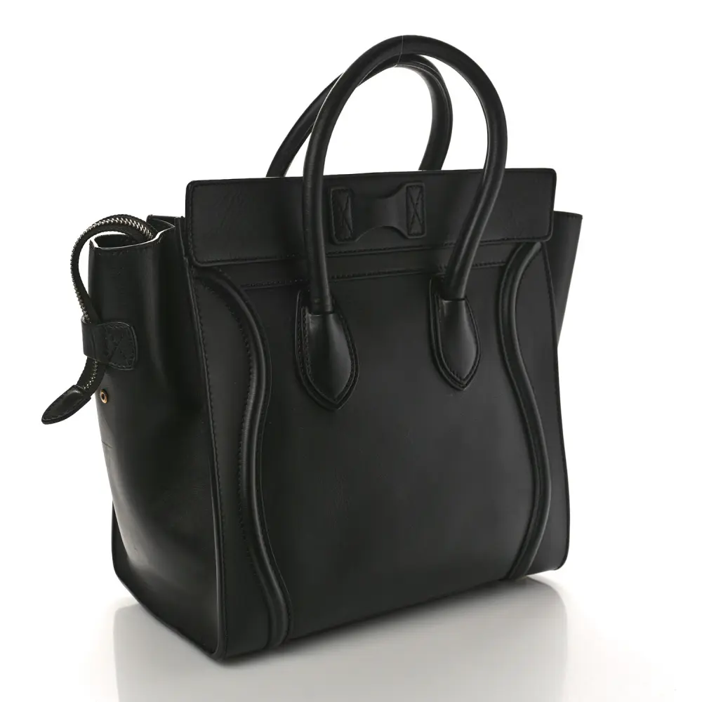 Replica Handbags That Shine: Celine Black Smooth Calfskin Mini Bag