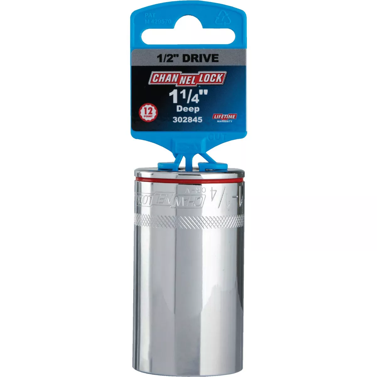 Channellock 1/2 In. Drive 1-1/4 In. 12-Point Deep Standard Socket