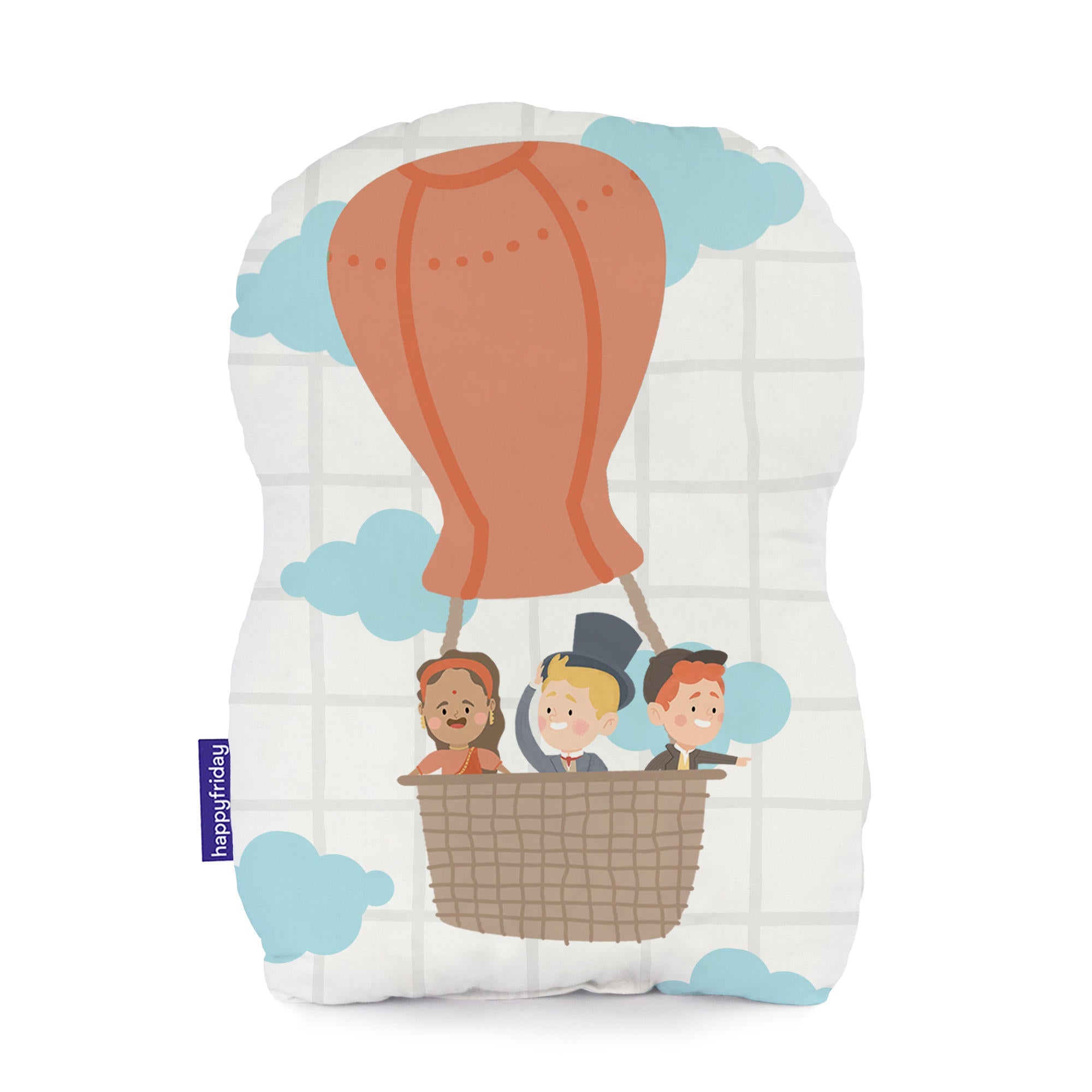 World trip Kussen 40x30 cm Mr Fox, Veelkleurig, 100% katoen, de kwalit