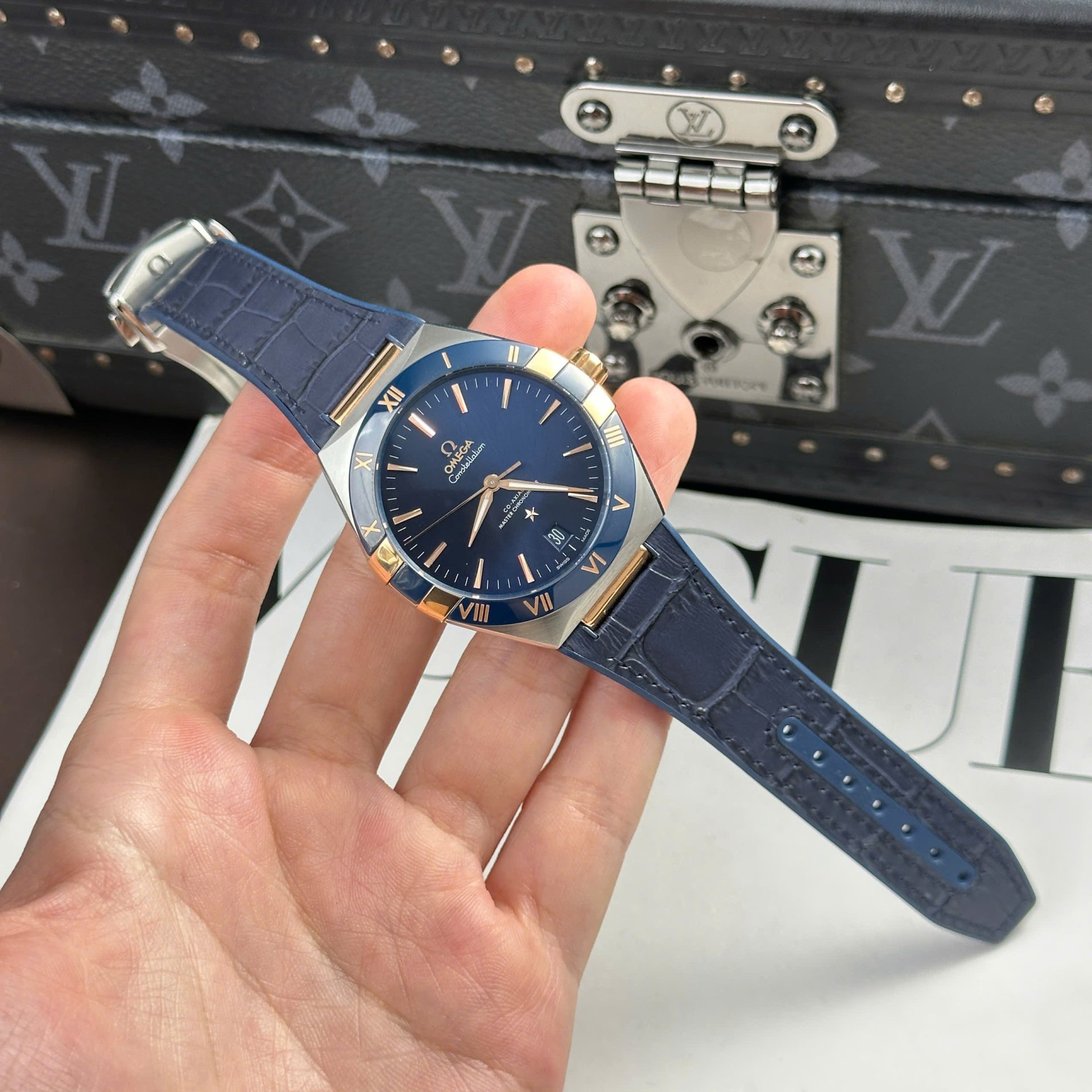 Omega Constellation Best Replica Watch Bezel Ceramic Blue VS Factory 41mm - Top club